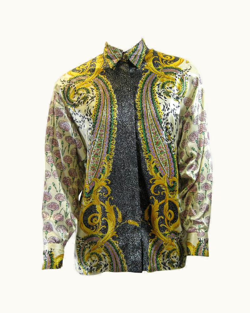 Gianni Versace Couture Gianni Versace Silk Floral Motif Print Blouse