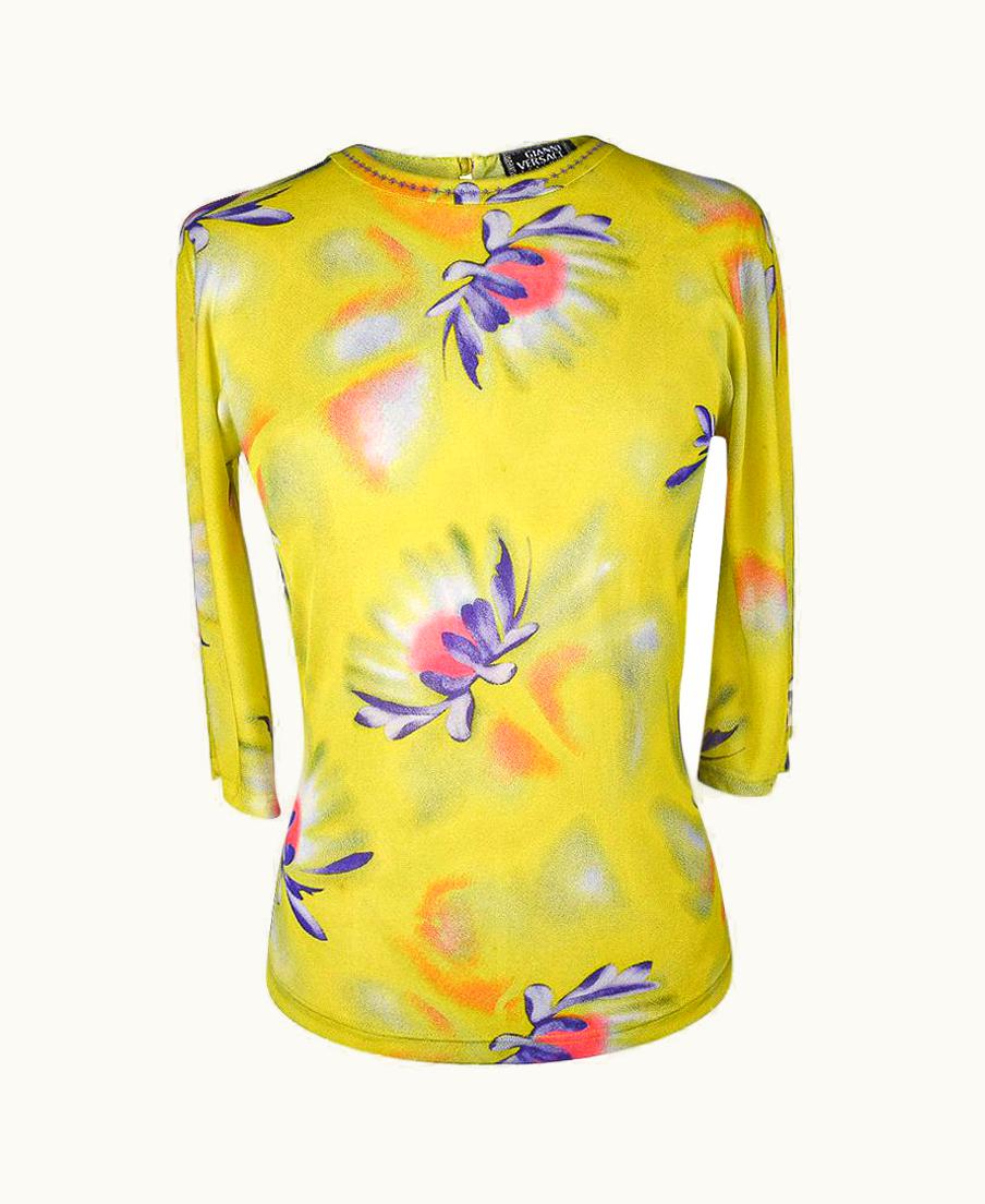 Gianni Versace Couture Gianni Versace Top Vintage Semi Sheer Top 3/4 Sleeve 42 S/S