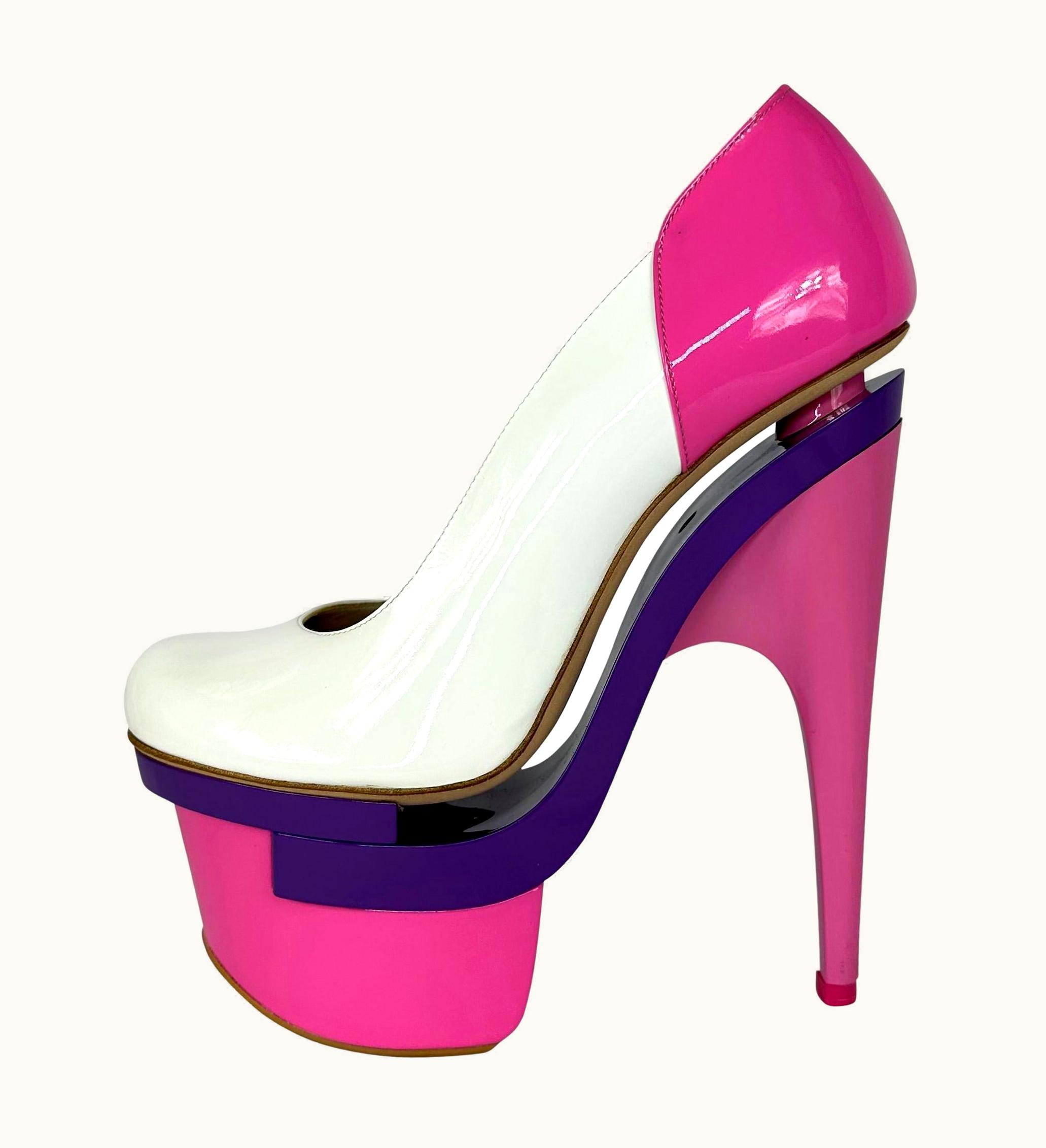 Versace S/S 2010 Versace By Donatella Pink Platform Runway Heel