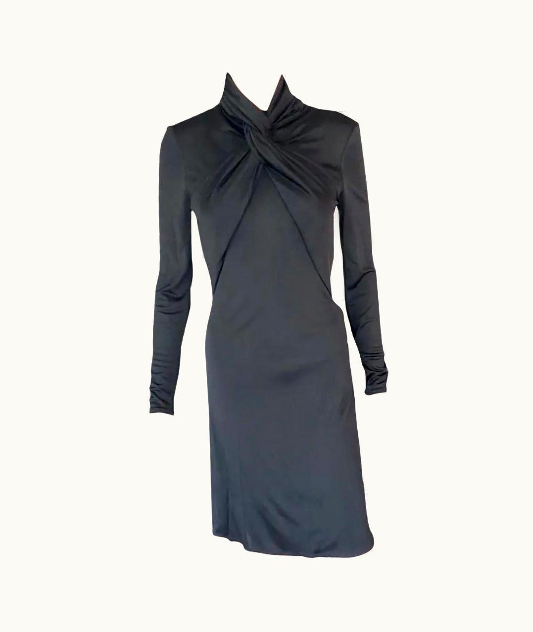 Gianni Versace Couture Gianni Versace AW 2000 Runway Midi Black Dress