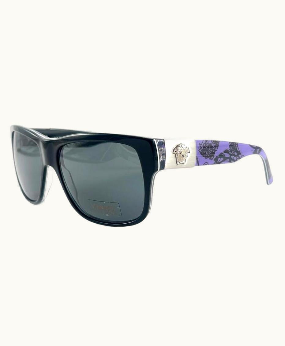 Gianni Versace Couture Vintage Gianni Versace Mod 4192 Black & Purple 2000' Italy Sunglasses