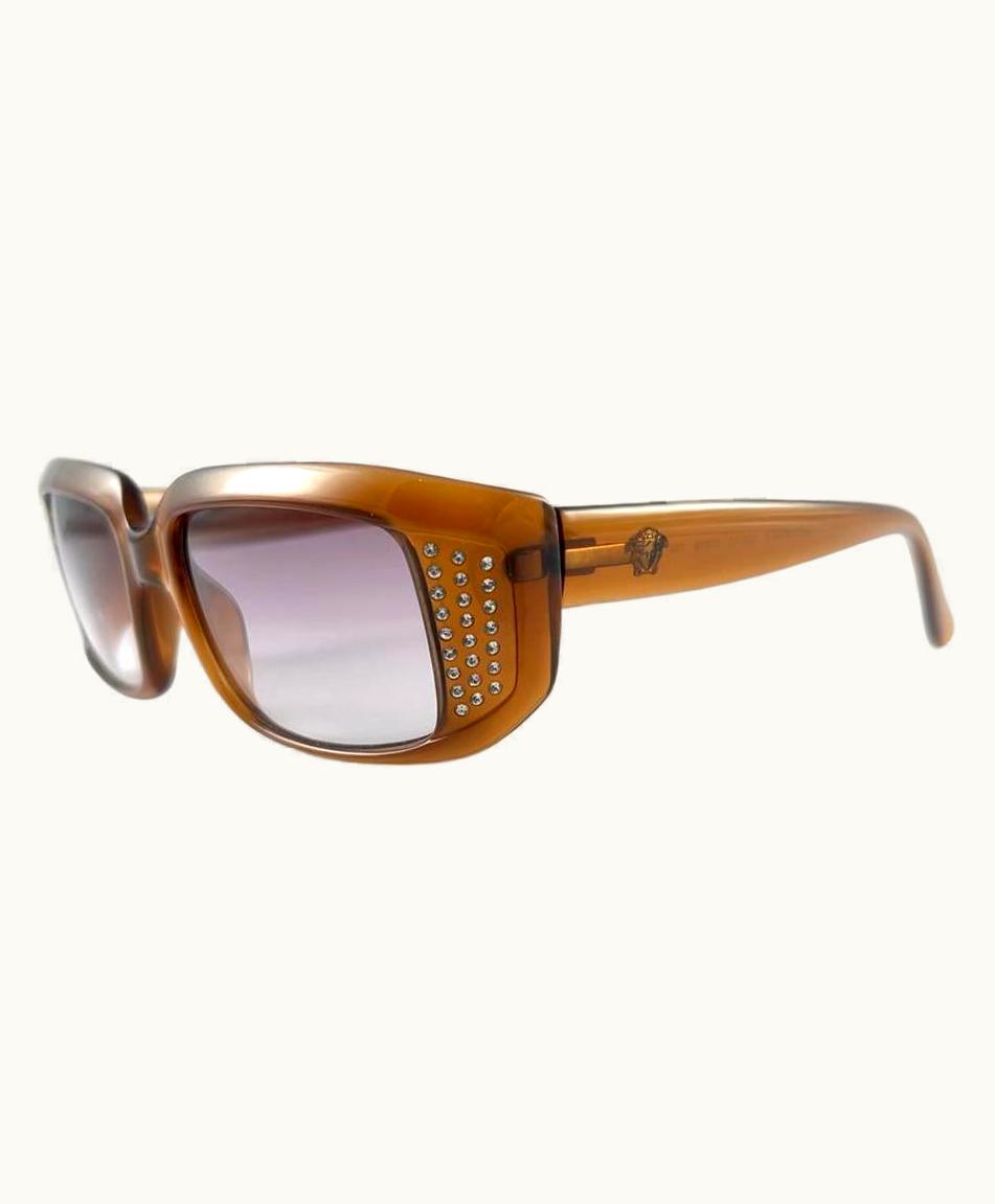 Gianni Versace Couture Vintage Gianni Versace Mod 4035b Translucent Honey 2000' Italy Sunglasses