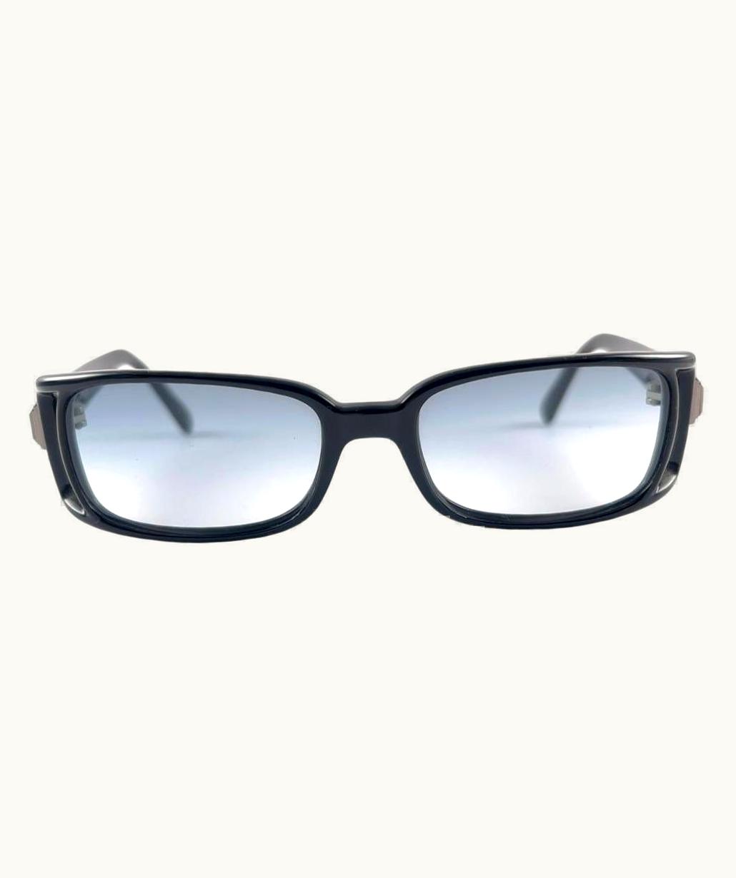 Versace Vintage Versace Mod 554h Rectangular Black Frame Sunglasses 2000' Made In Italy