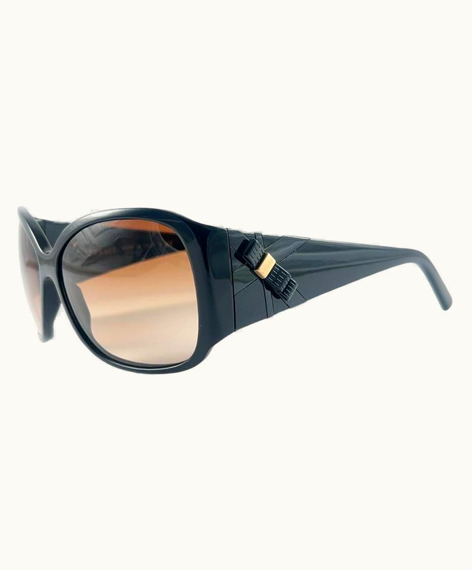 Gianni Versace Couture Vintage Gianni Versace 4171 Oversized Black Frame 2000' Italy Sunglasses
