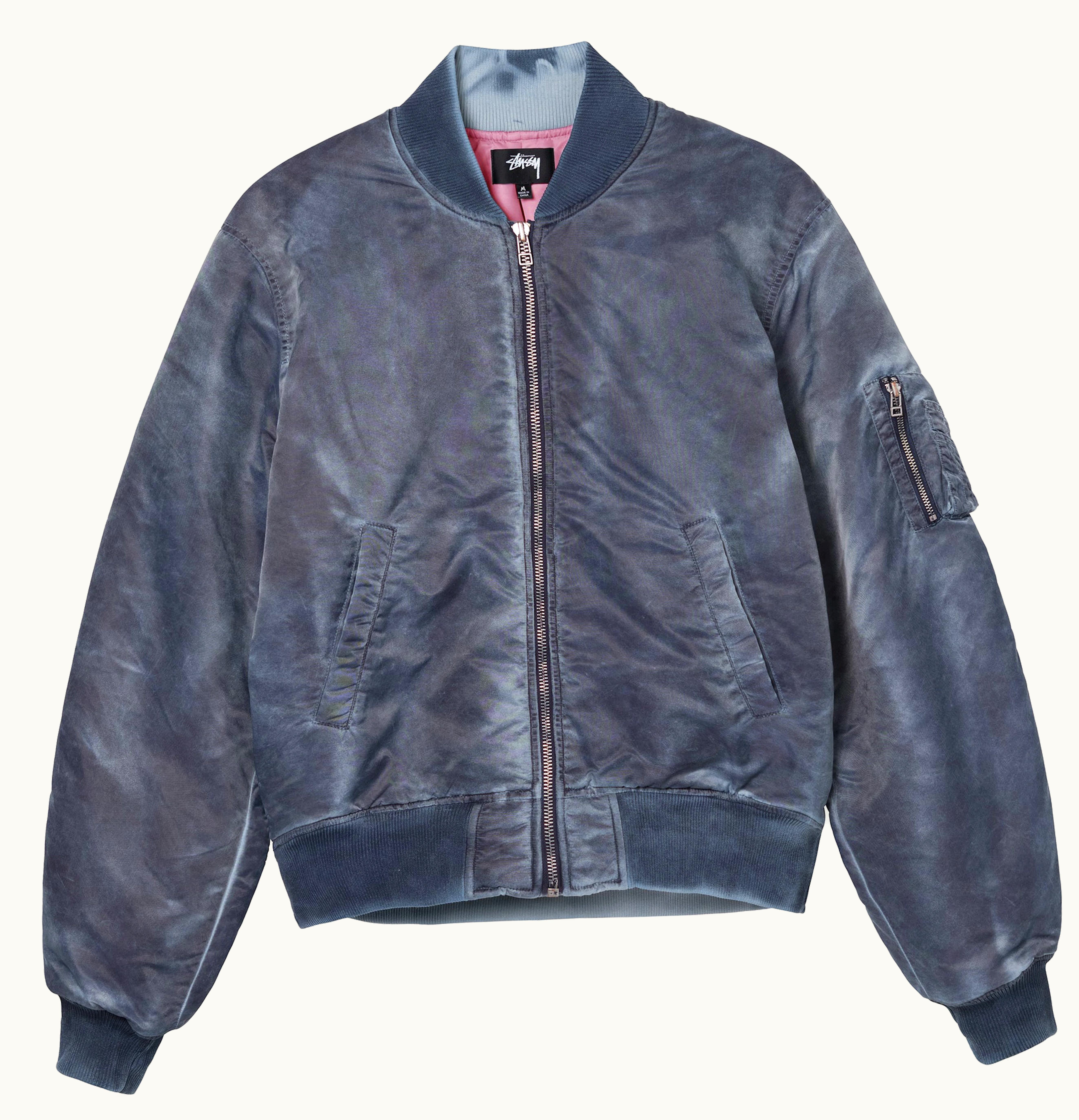 Stussy Stussy Dyed Nylon Bomber Jacket Indigo Blue