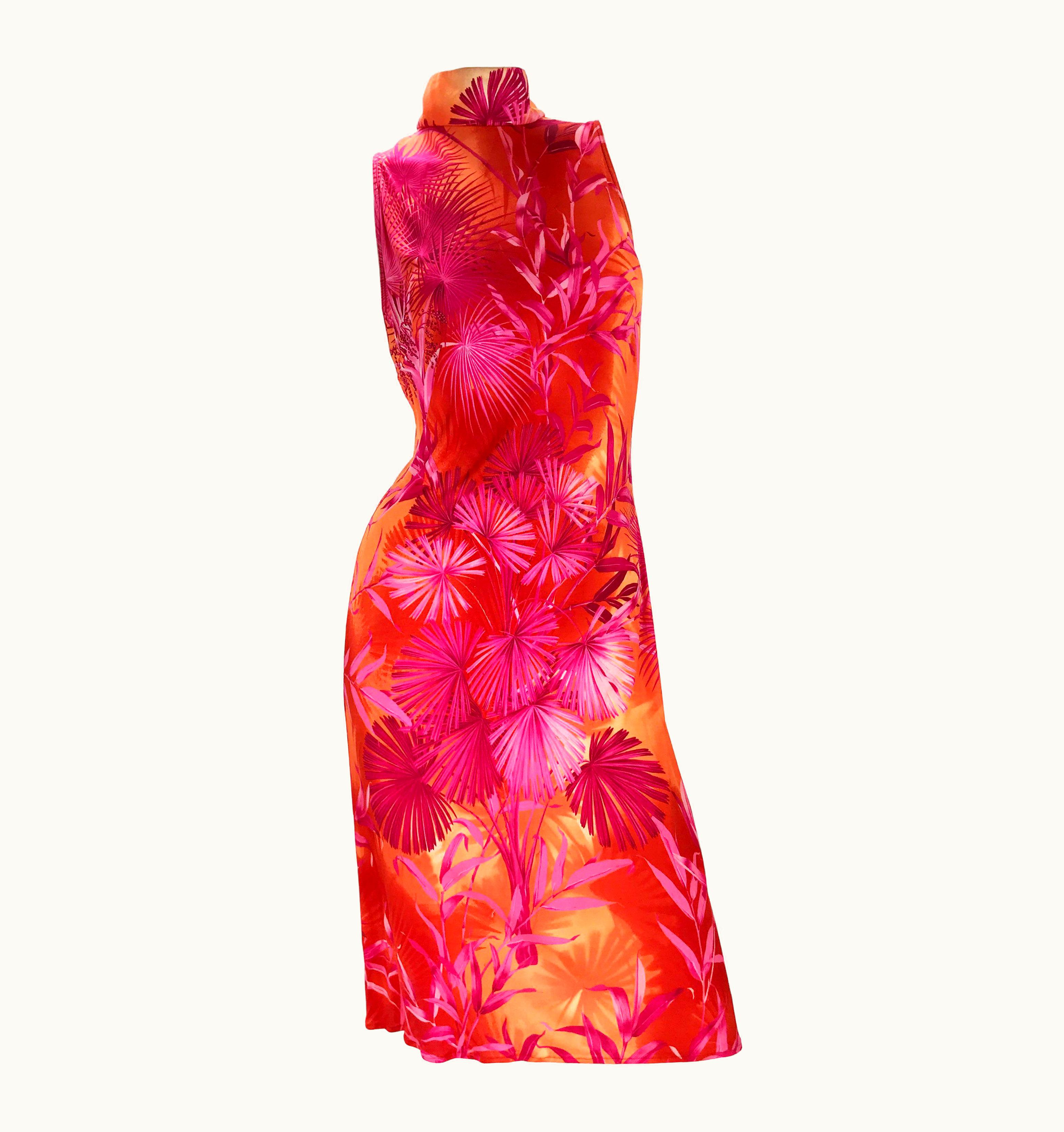 Gianni Versace Couture S/S 2000 Vintage Gianni Versace Couture Jungle Print Dress