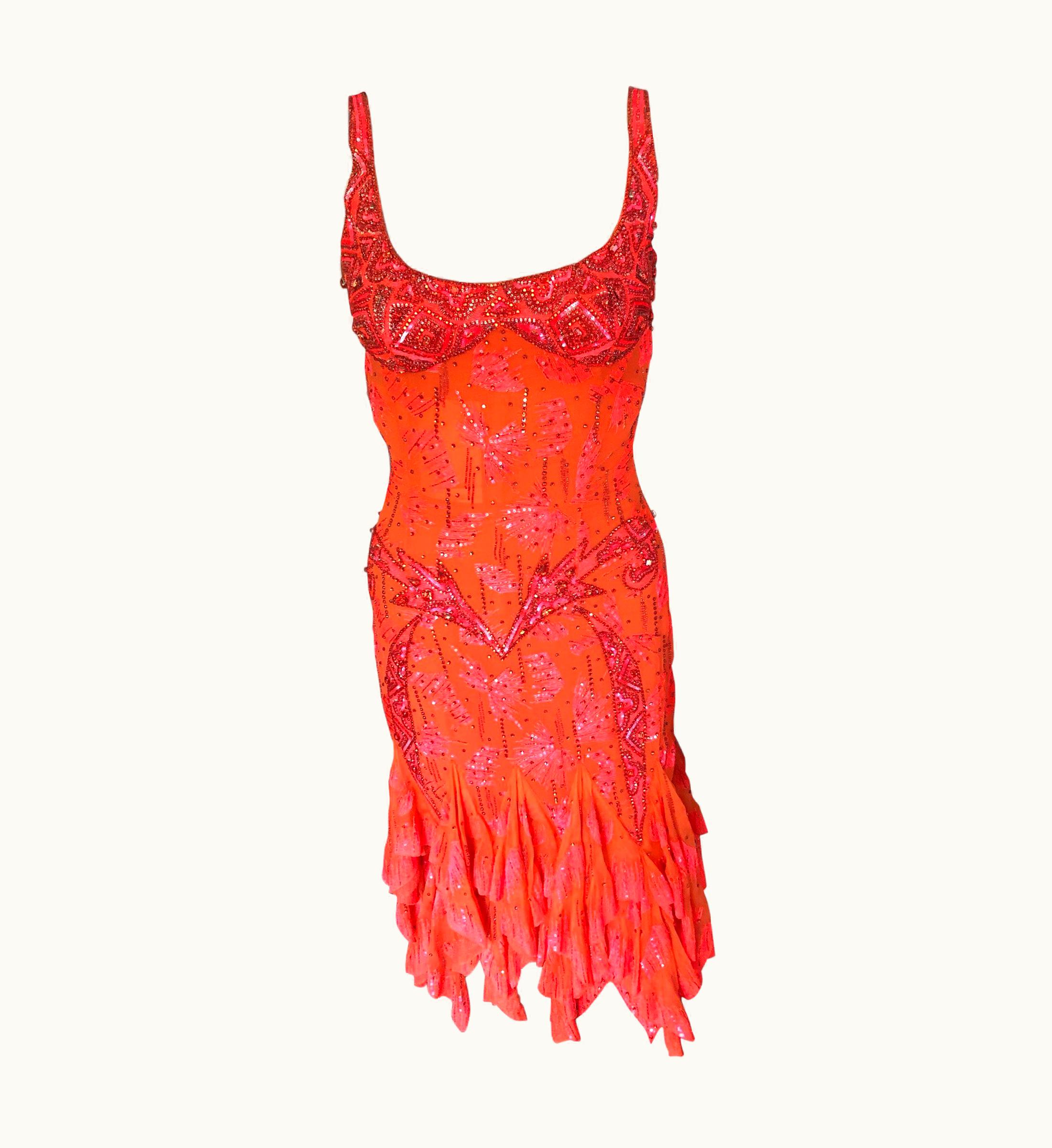 Gianni Versace Couture Atelier Versace By Gianni Versace S/S 2002 Haute Couture Embellished Dress