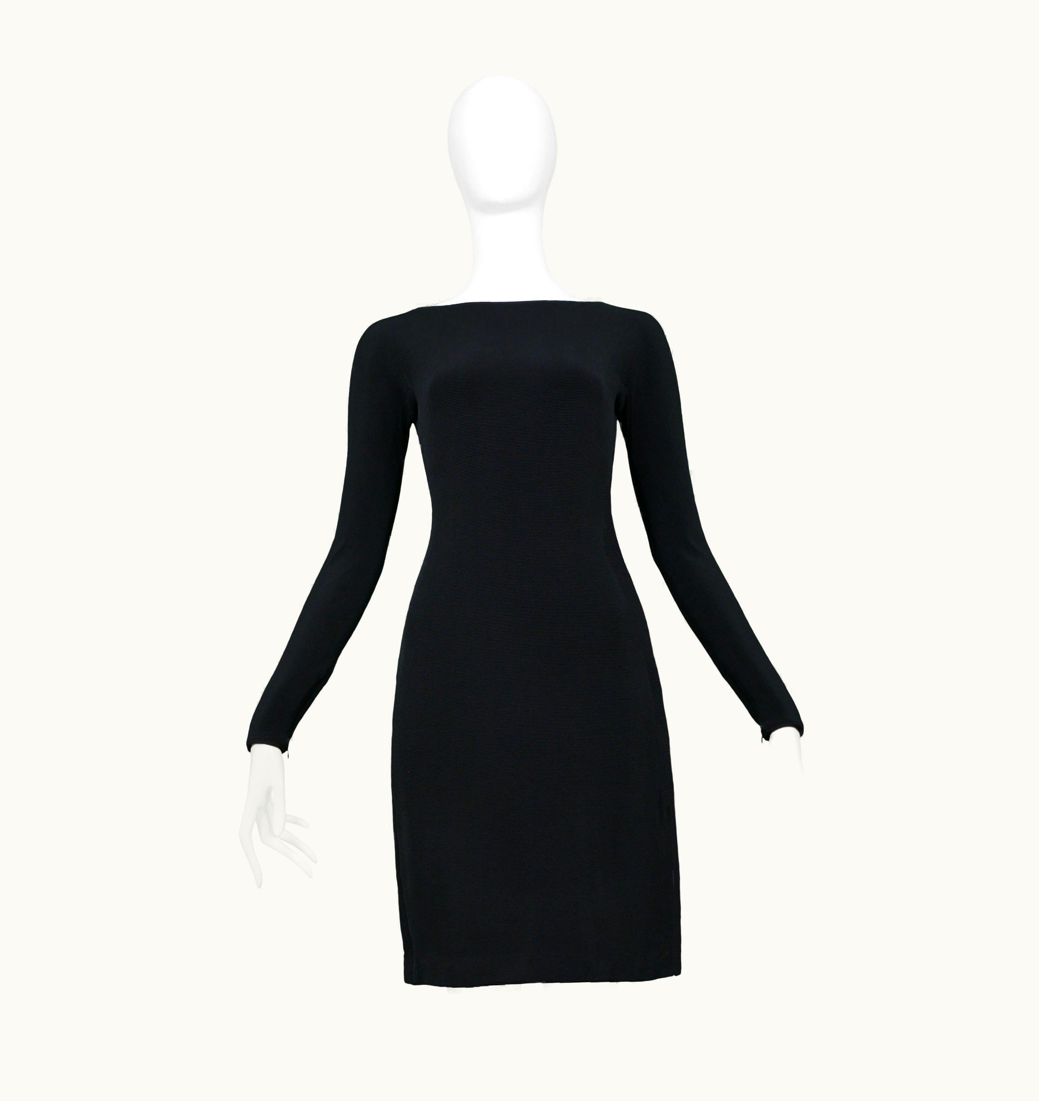 Versace Versace Black Mini Cocktail Dress With Cutout Back