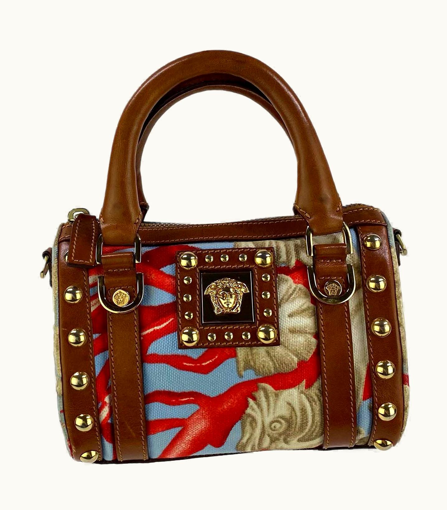 Versace S/S 2005 Versace By Donatella Micro/Mini Ocean Themed Duffle Bag