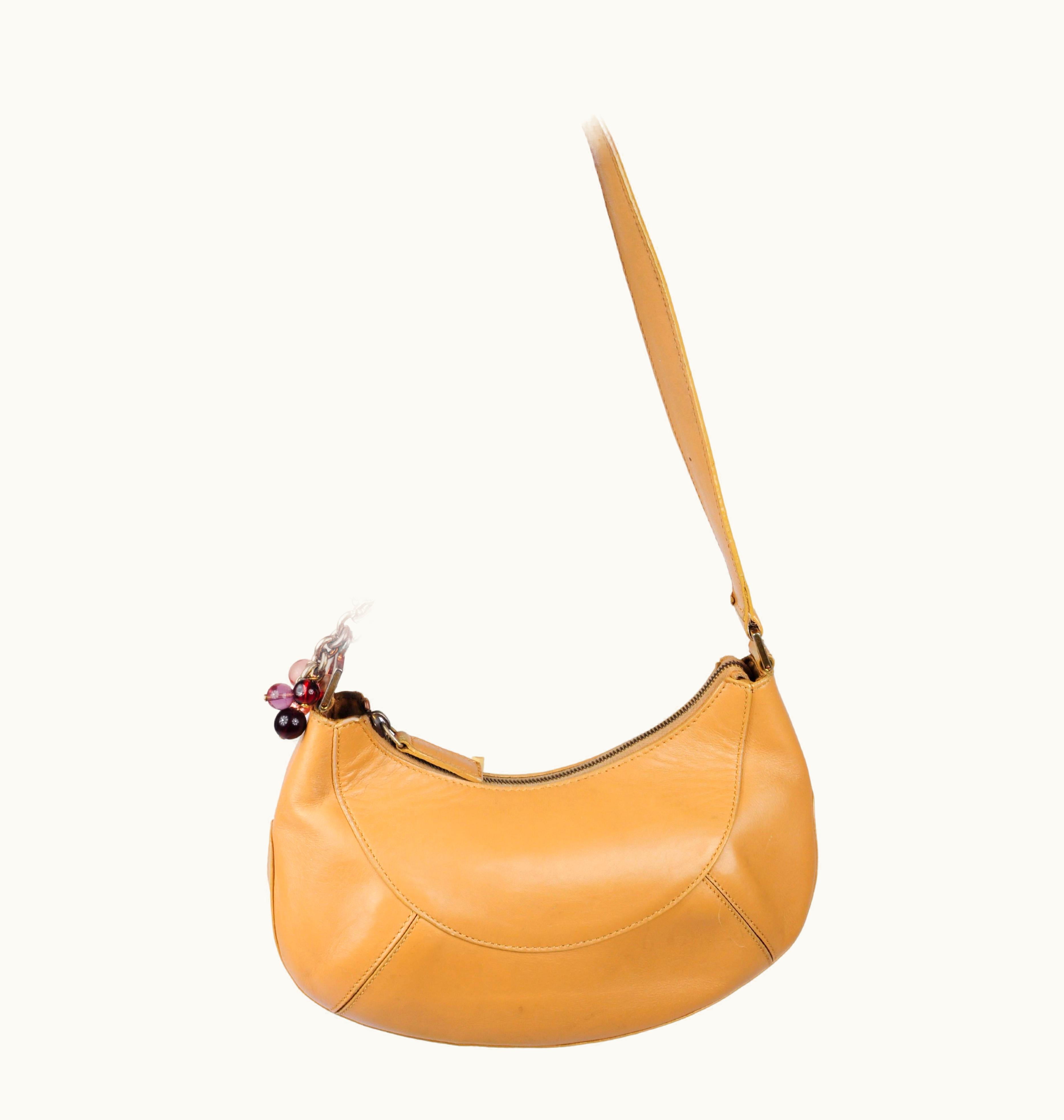 Gianni Versace Couture Gianni Versace Mini Shoulder Bag With Camellia Flower Glass Beads Details 2000s