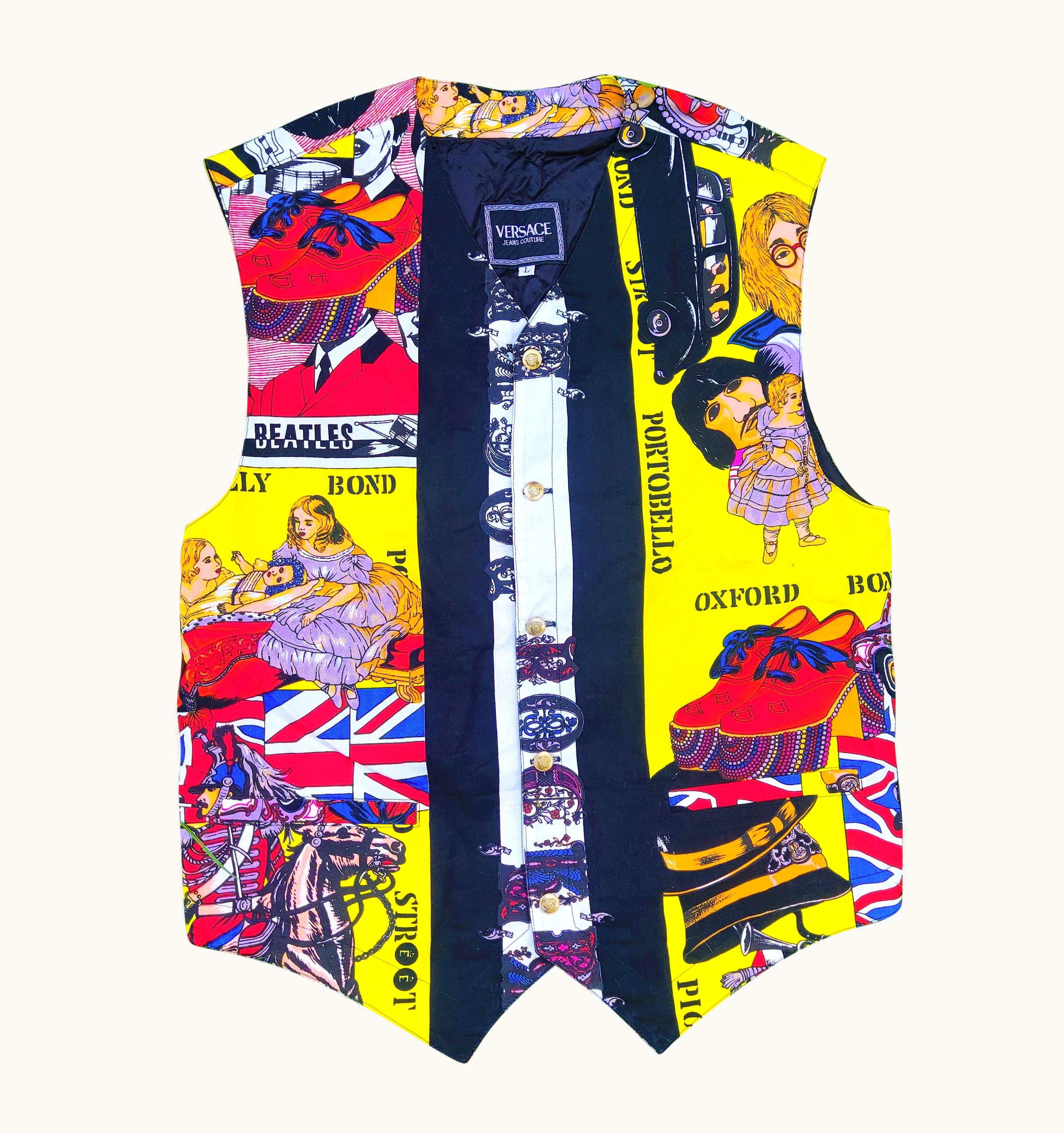 Gianni Versace Couture Vintage Gianni Versace Couture Beatles Oxford British Royalty Shirt Jacket Vest
