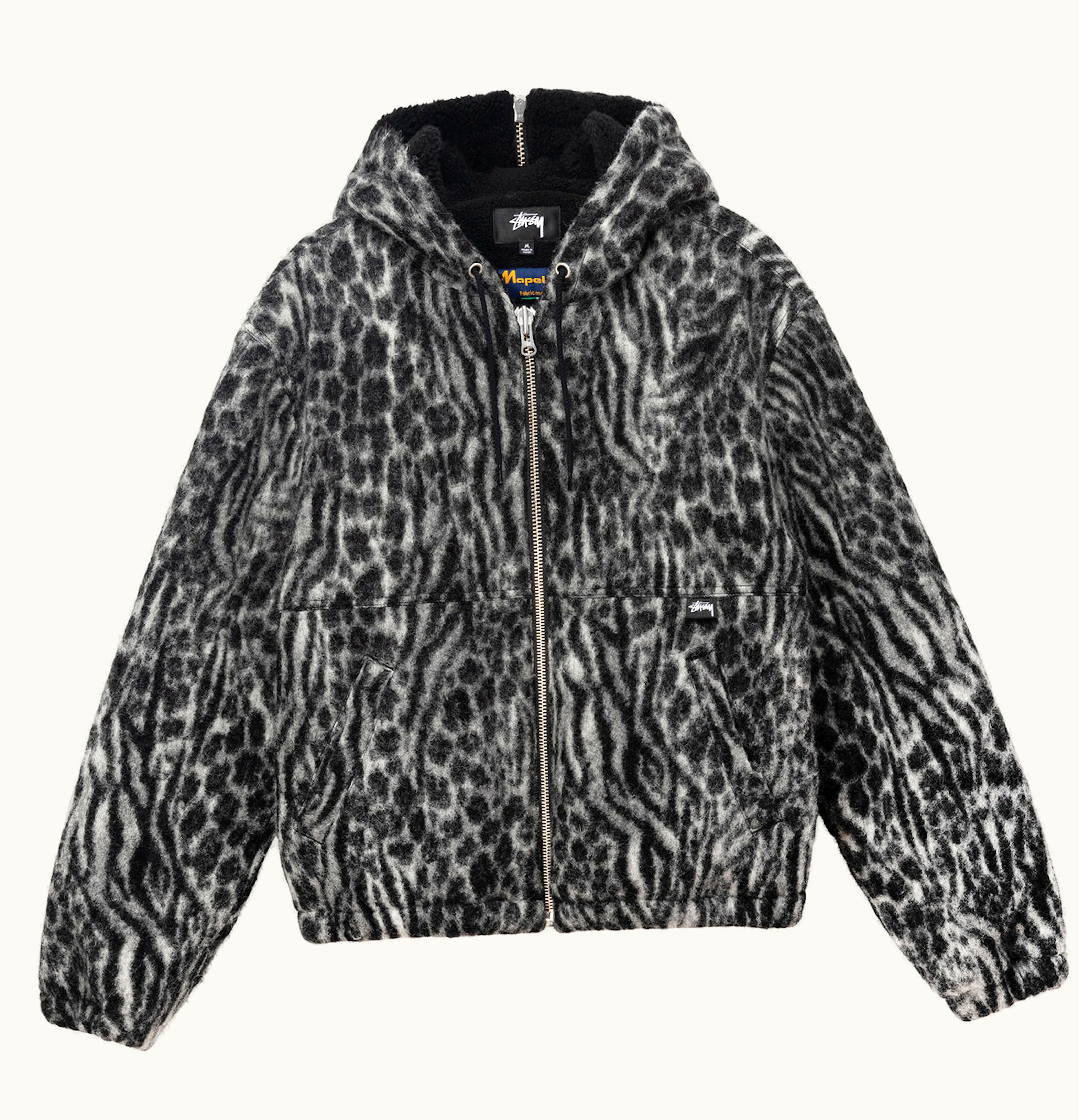 Stussy Stussy Wildlife Work Jacket Black White