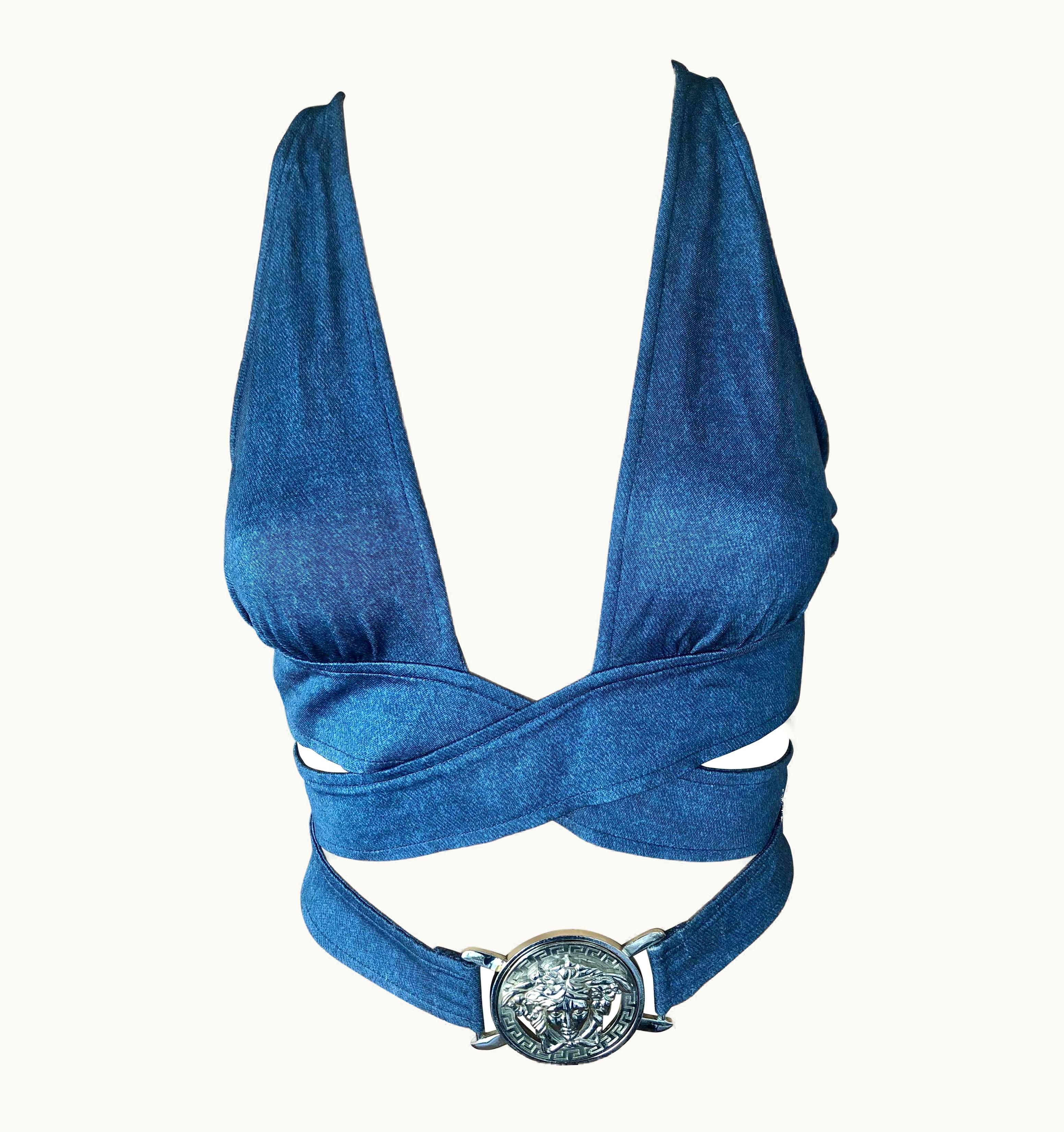 Versace Versace S/S 2005 Plunging Wrap Crop Top UZ0579339