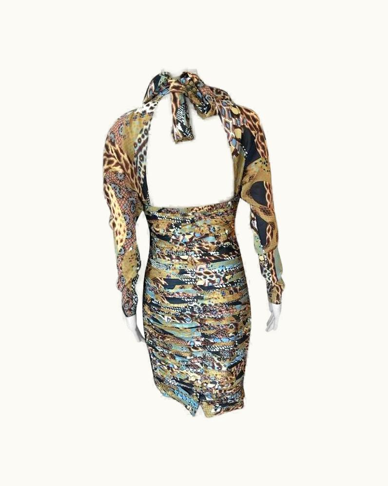 Versace Versace AW 2005 Runway Campaign Ruched Cutout Back Dress UZ0579346