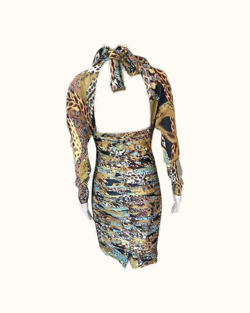 Versace Versace AW 2005 Runway Campaign Ruched Cutout Back Dress UZ0579347