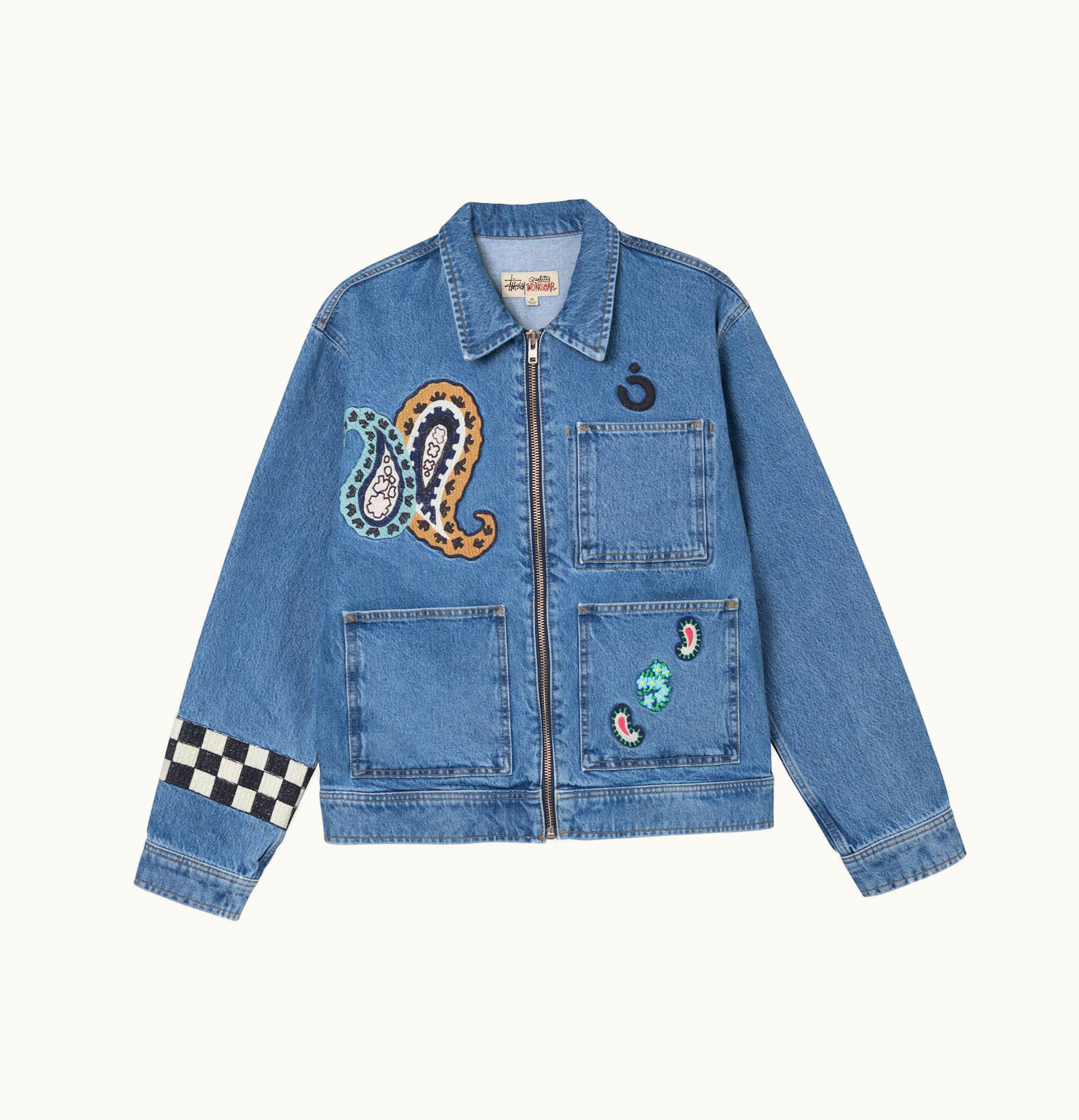 Stussy Stussy Noma Denim Zip Work Jacket Blue