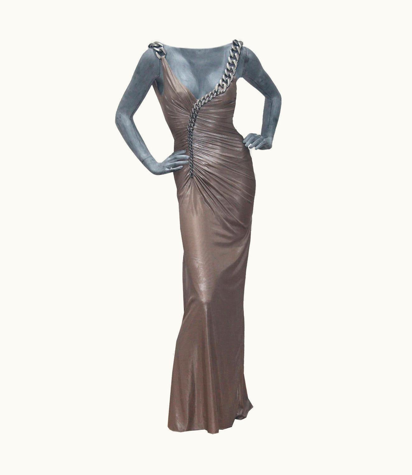Versace Extravagant Versace Metallic Chain Evening Dress (Autumn/Winter 2007)