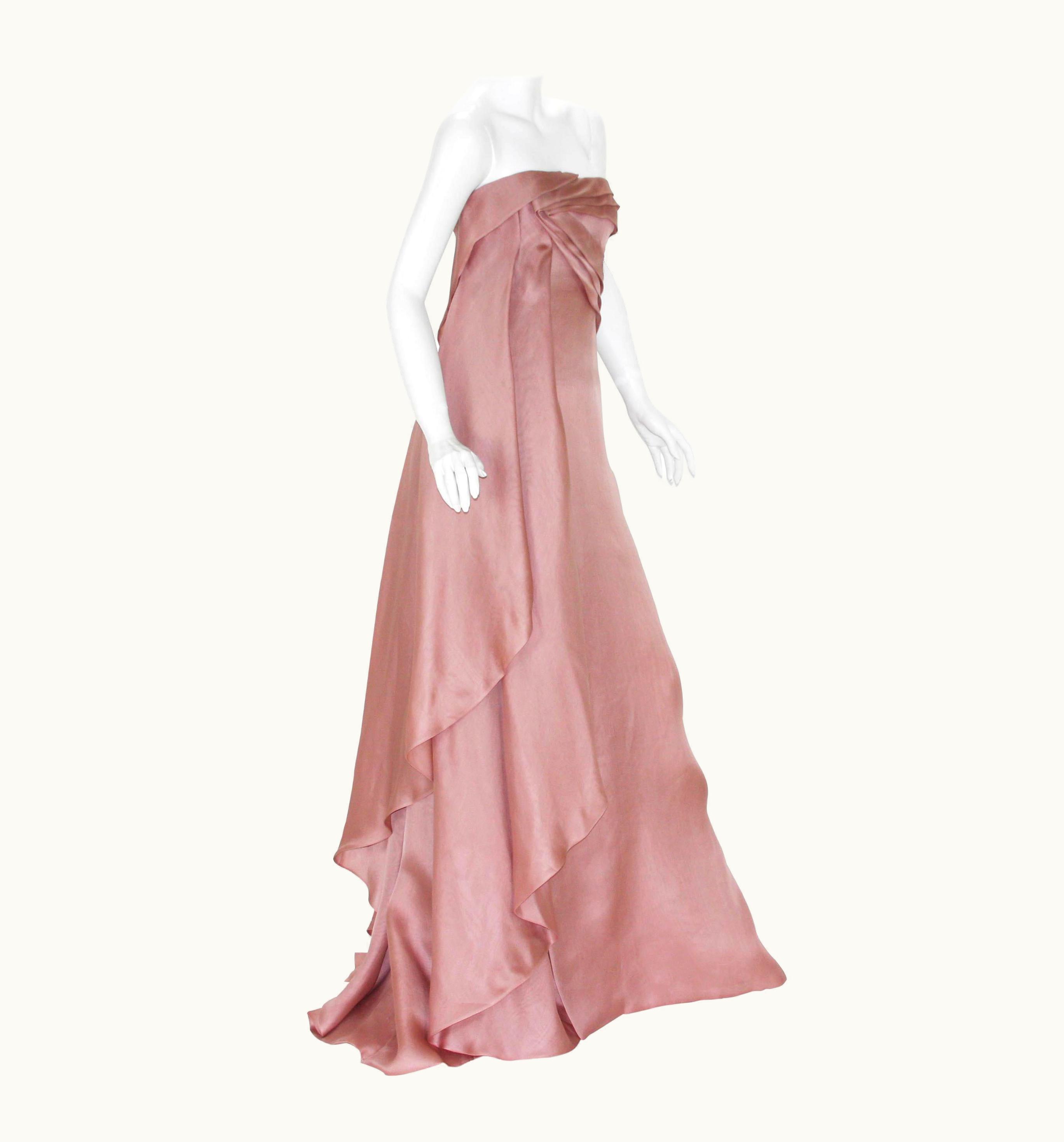 Versace Versace Runway Silk Nude Corset Cut-Out Dress Gown It.38 - Us