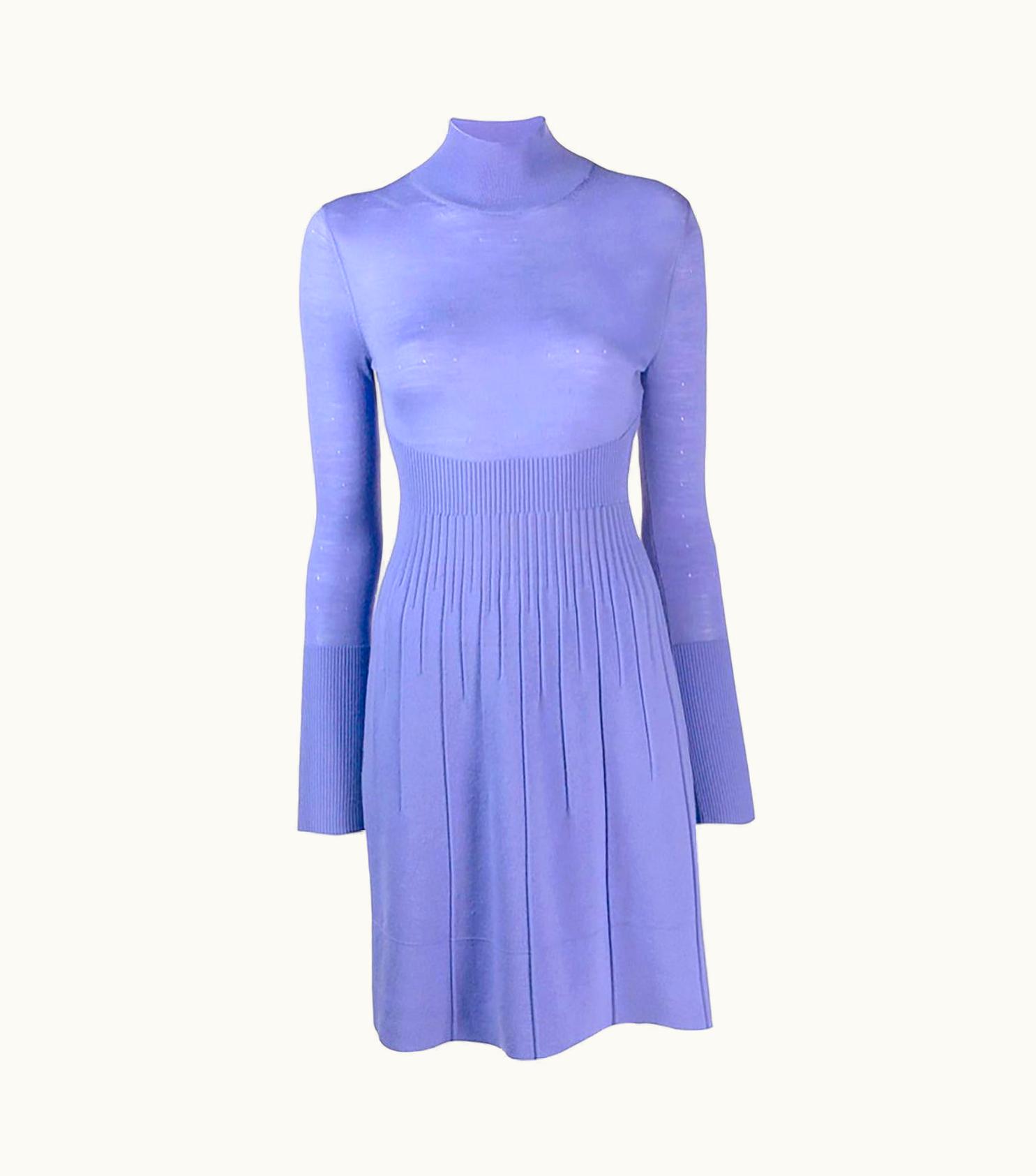Versace Versace Lavender Wool Dress