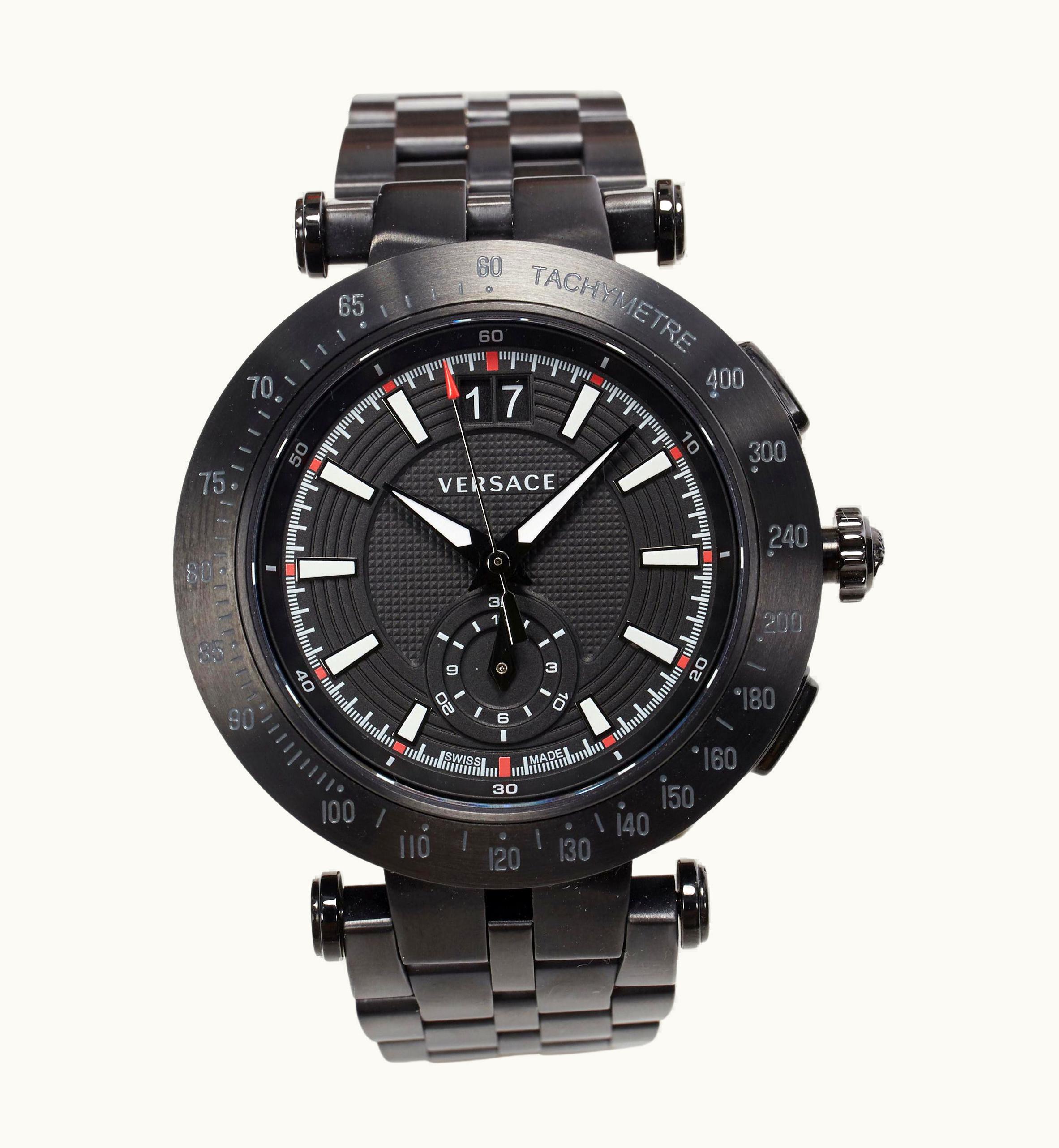 Versace Versace V-Race Sport Black Stainless Steel Quartz Analog Men' Watch