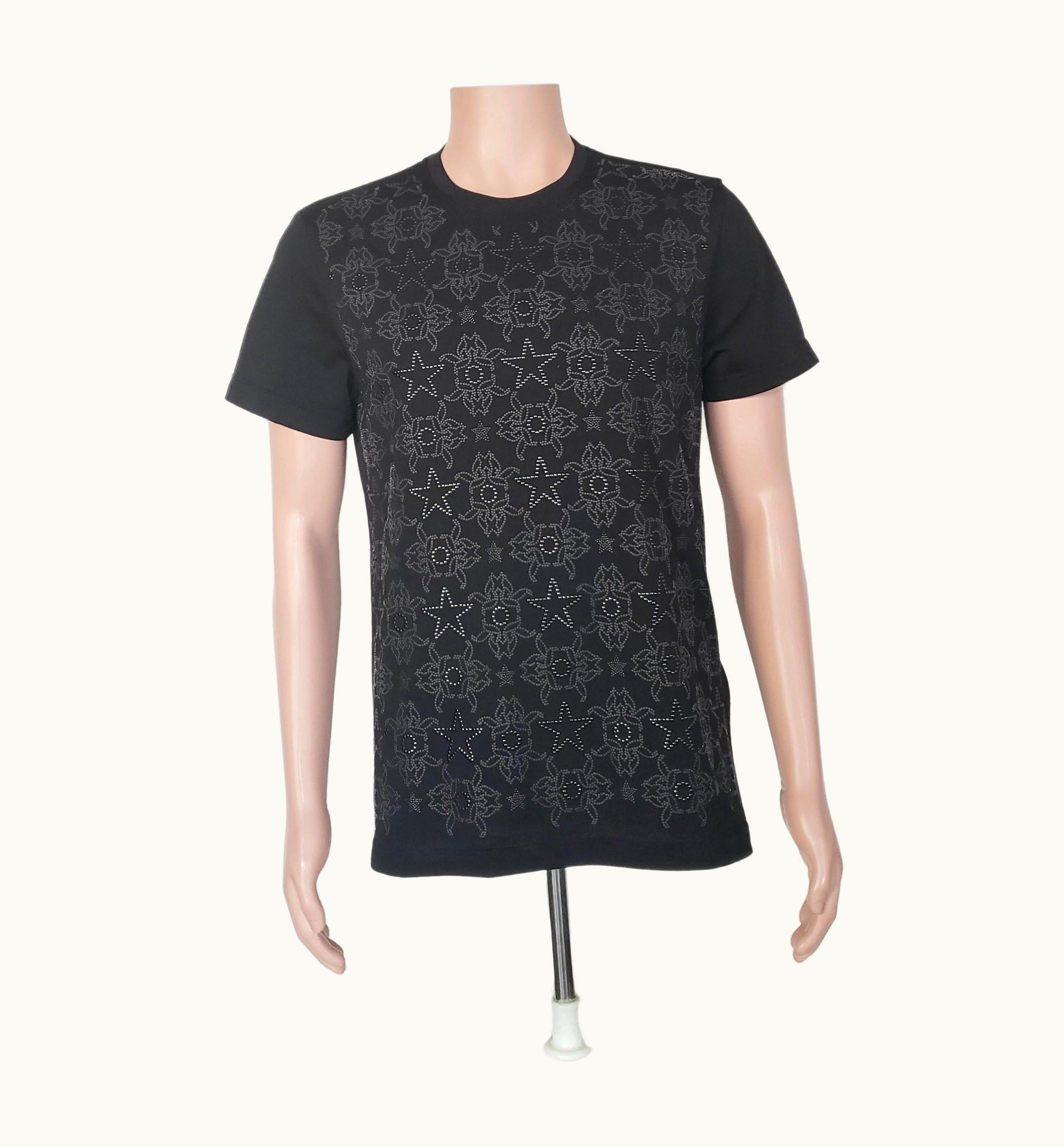 Versace Versace Vjc Black Beaded Cotton T-shirt 8