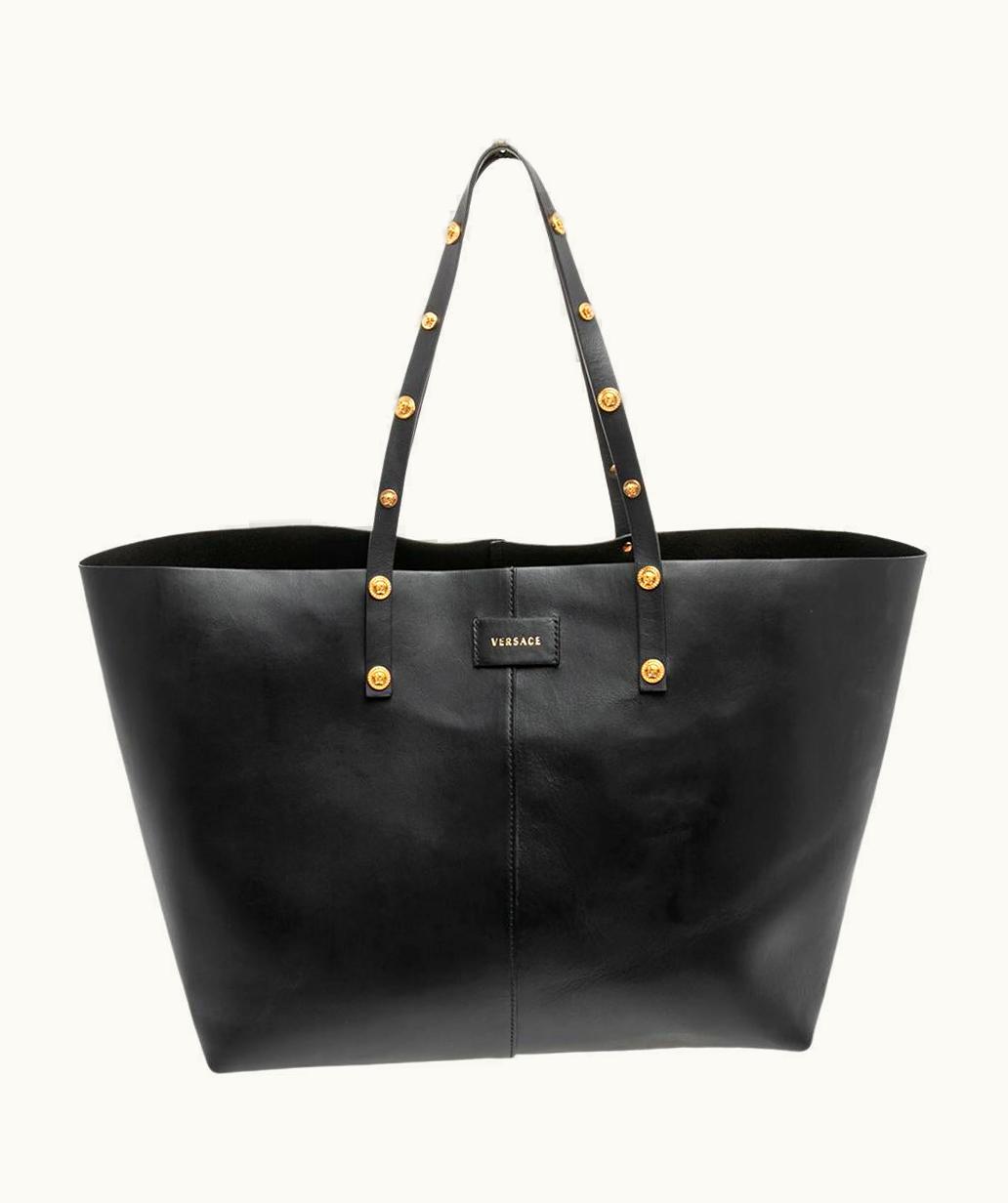 Versace Versace Black Leather Tote