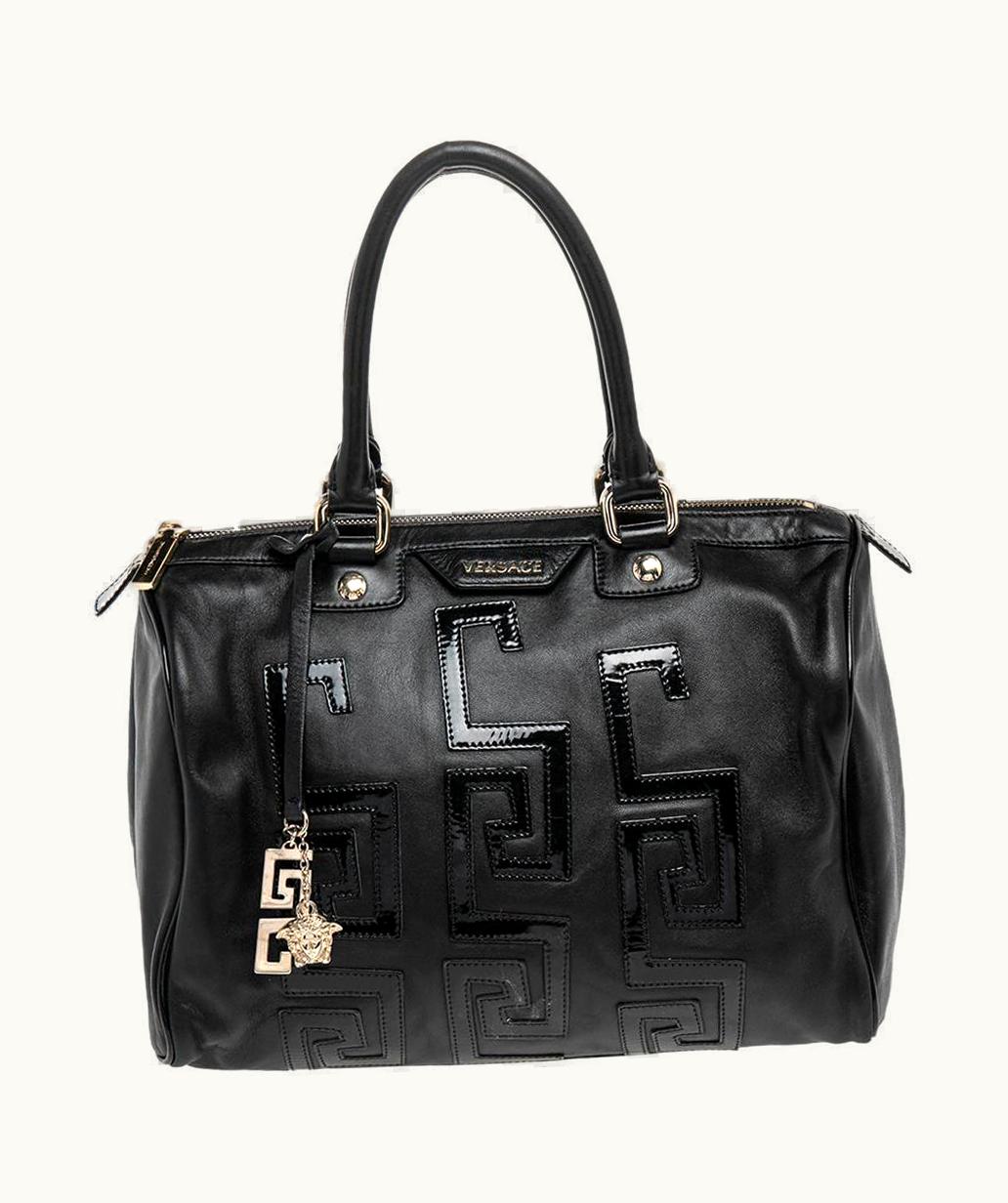 Versace Versace Black Leather Satchel UZ0579782