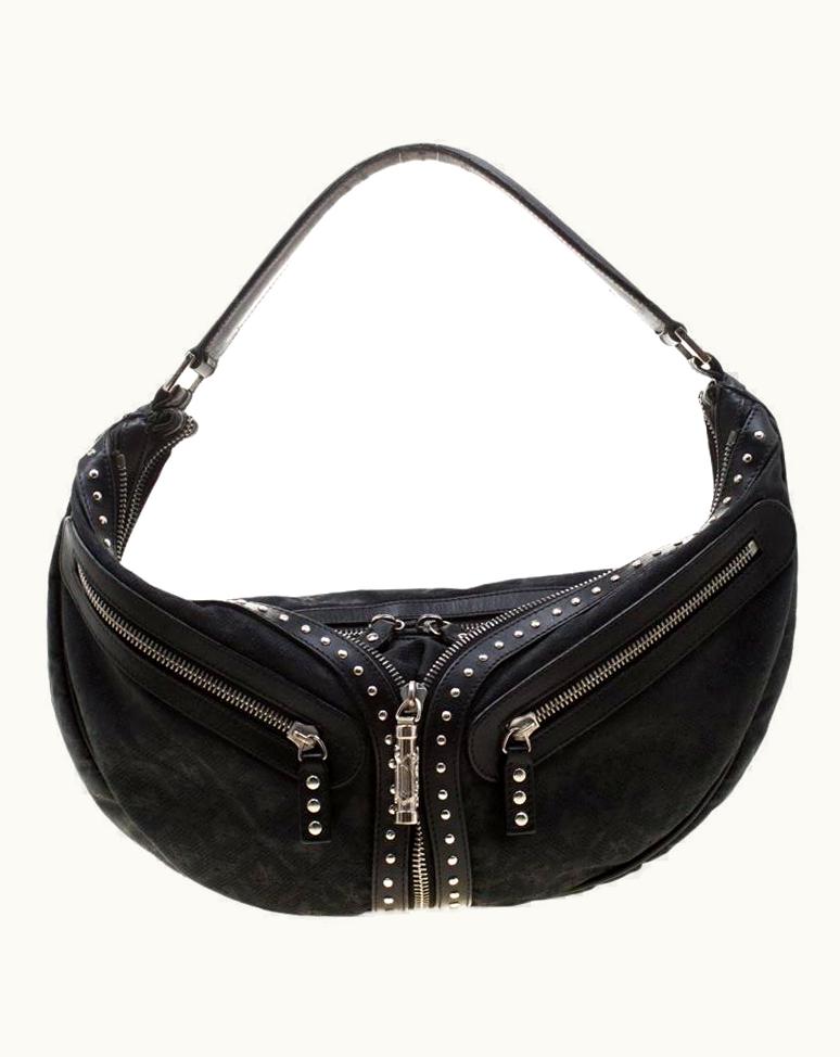Versace Versace Black Leather Hobo