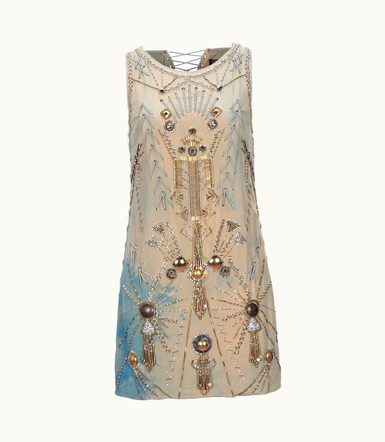 Versace S/S 2013 Versace Embellished Silk Dress UZ0579825