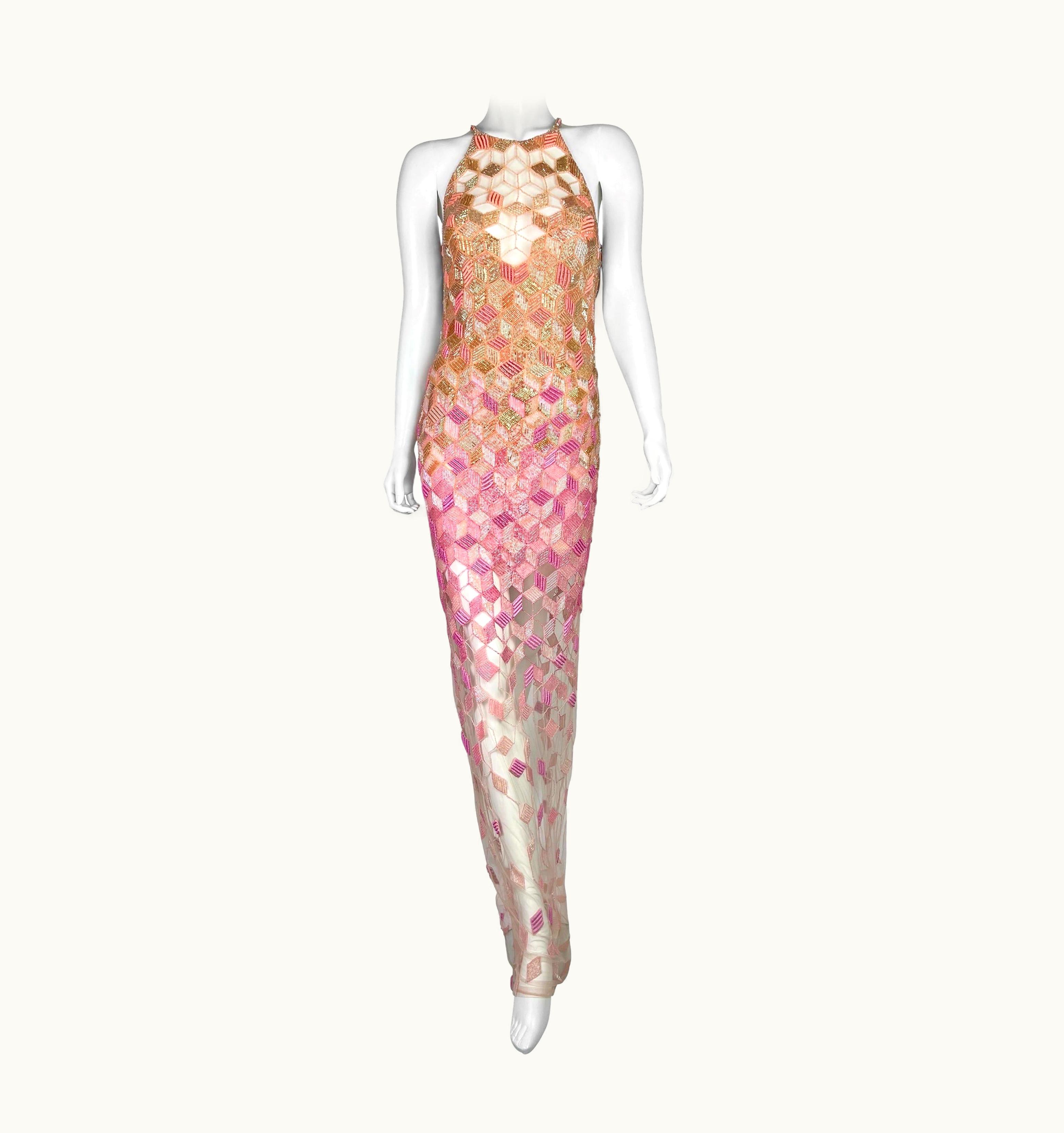 Versace Nwt S/S 2015 Versace By Donatella Versace Embellished Gown