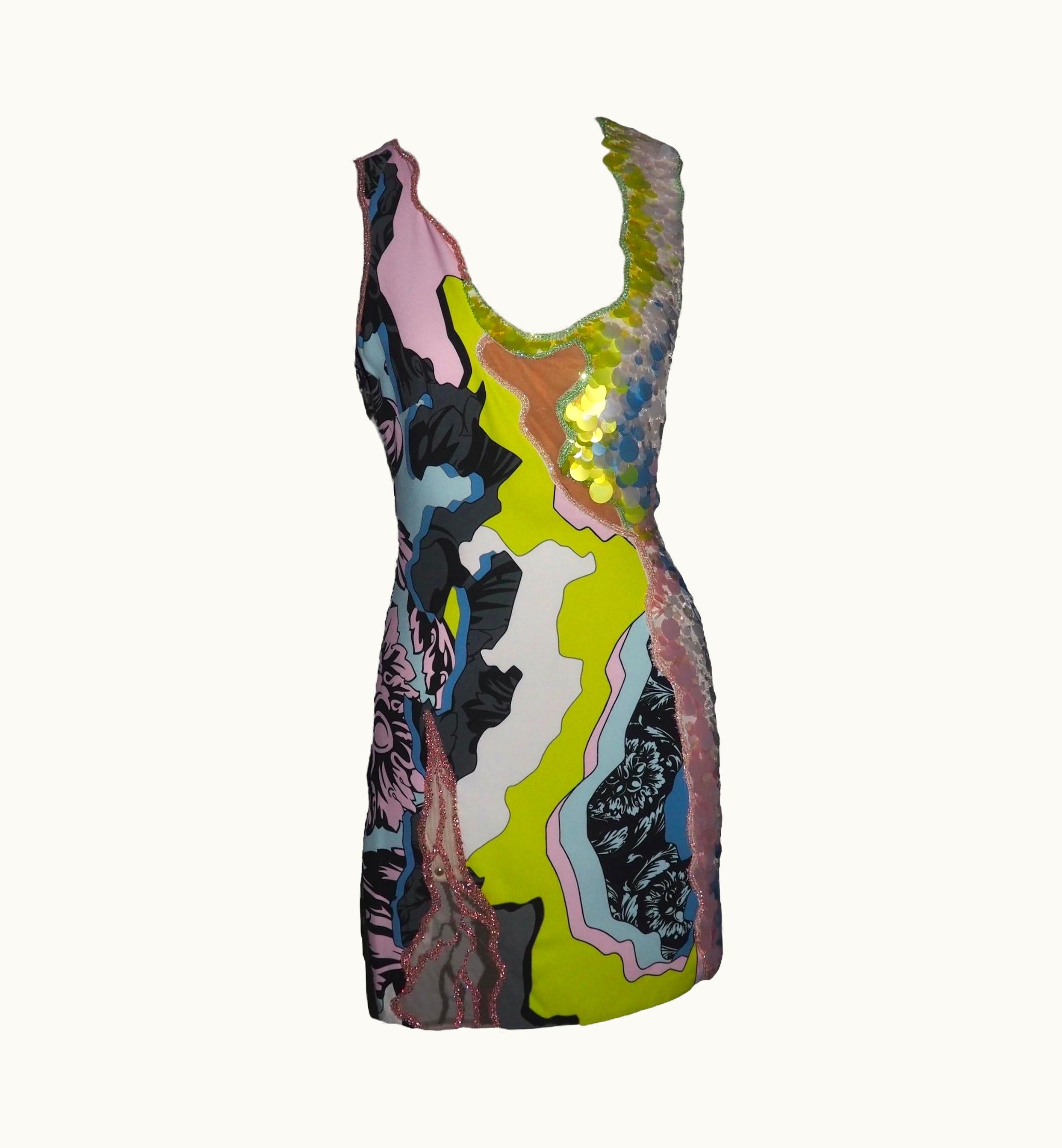 Versace Versace By Donatella Runway AW 2016 Sequin Mini Dress