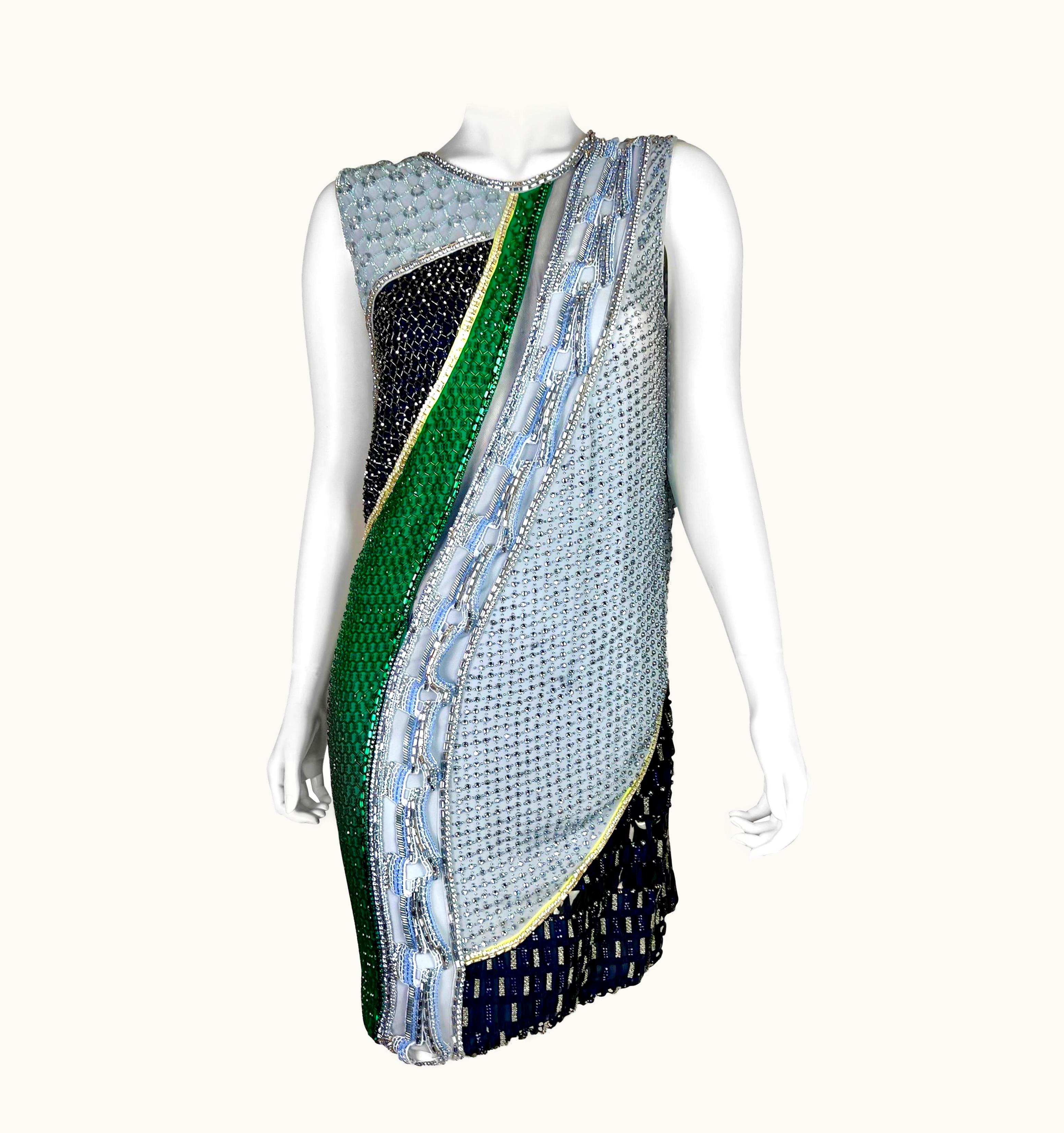 Versace Nwt S/S 2017 Versace By Donatella Versace Embelisshed Mini Dress