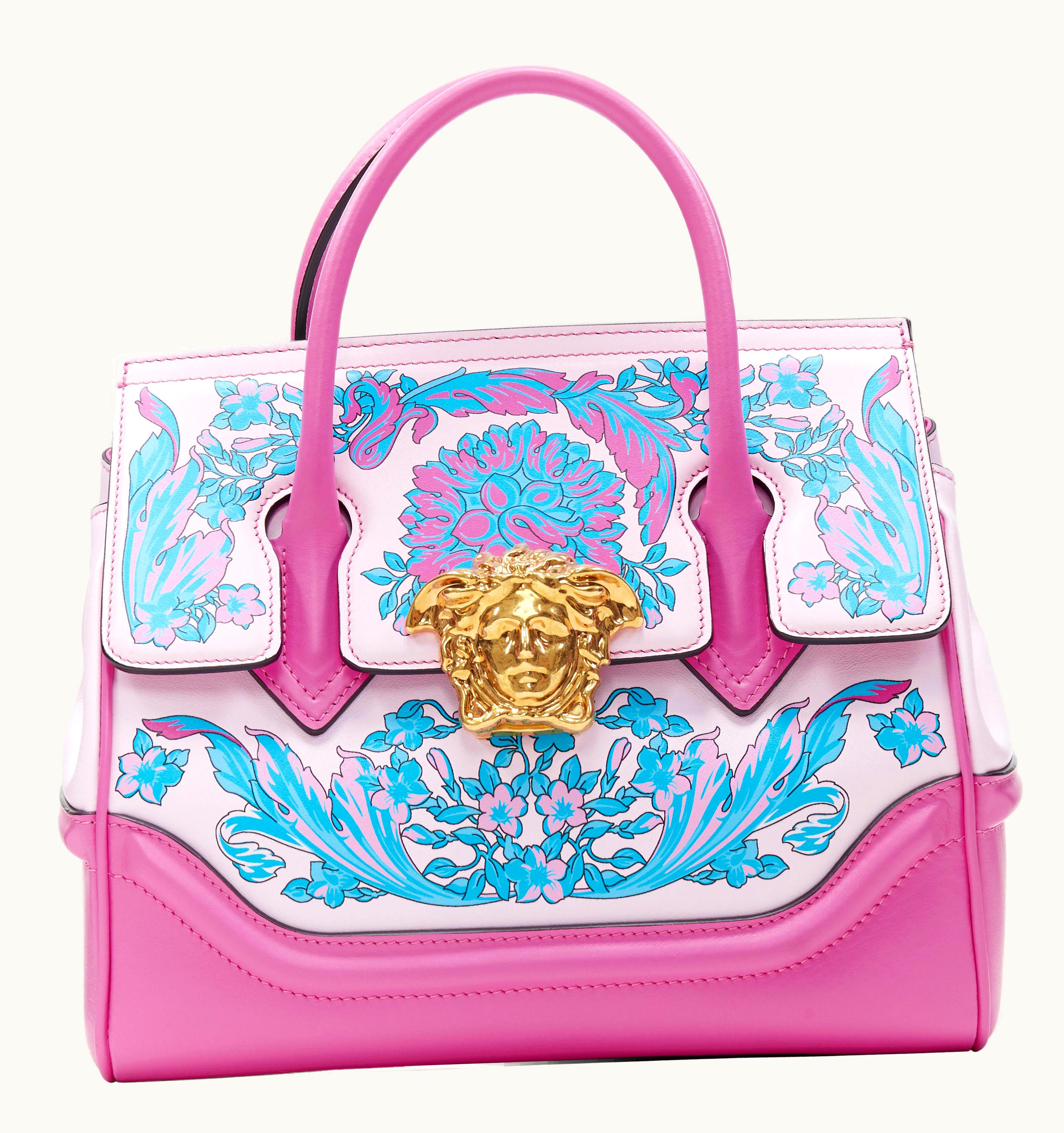 Versace Versace 2019 Palazzo Empire Small Technicolor Baroque Pink Medusa Bag