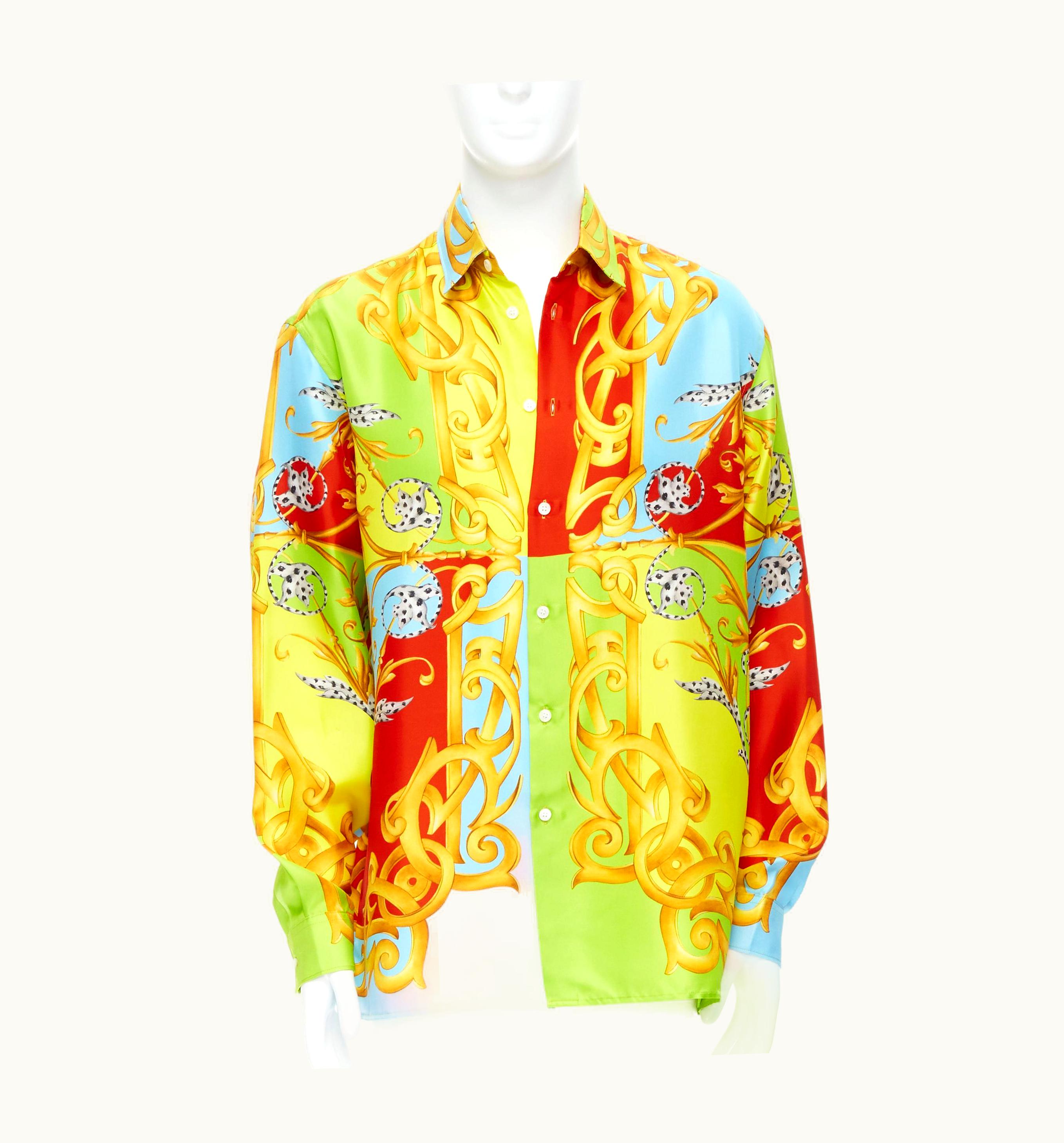 Versace Versace 2020 Barocco Acanthus Pop Print Limited Silk Shirt UZ0579936