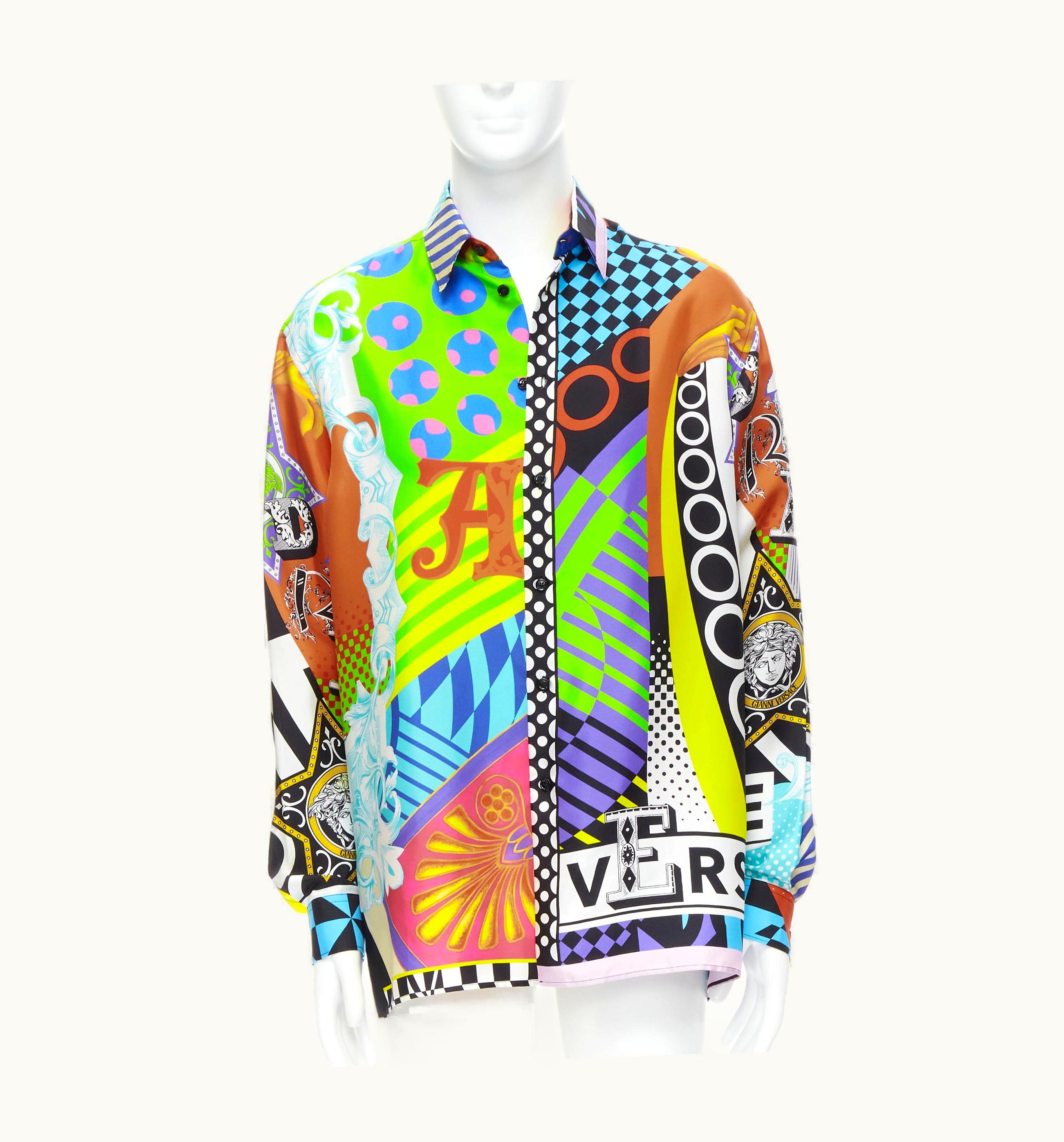 Versace Versace 2020 Barocco Acanthus Pop Print Limited Silk Shirt UZ0579970