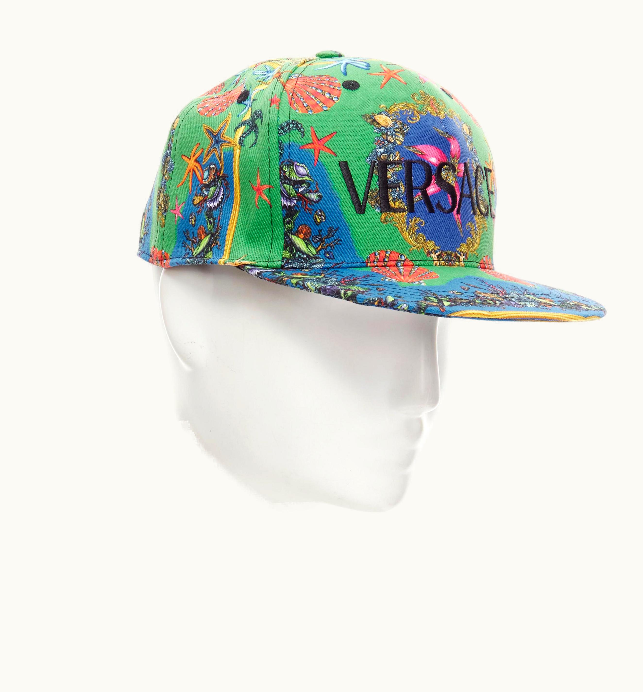 Versace Versace 2021 Tresor De La Mer 90' Logo Embroidered Cap Hat 57cm