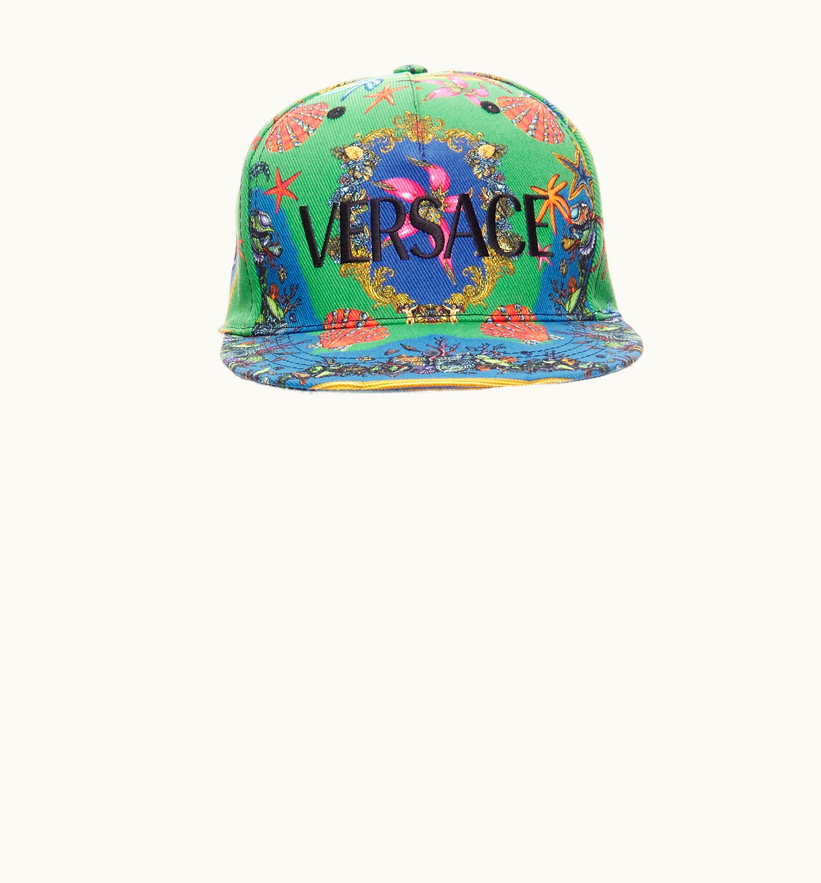 Versace Versace 2021 Tresor De La Mer 90' Logo Embroidered Cap Hat 60cm
