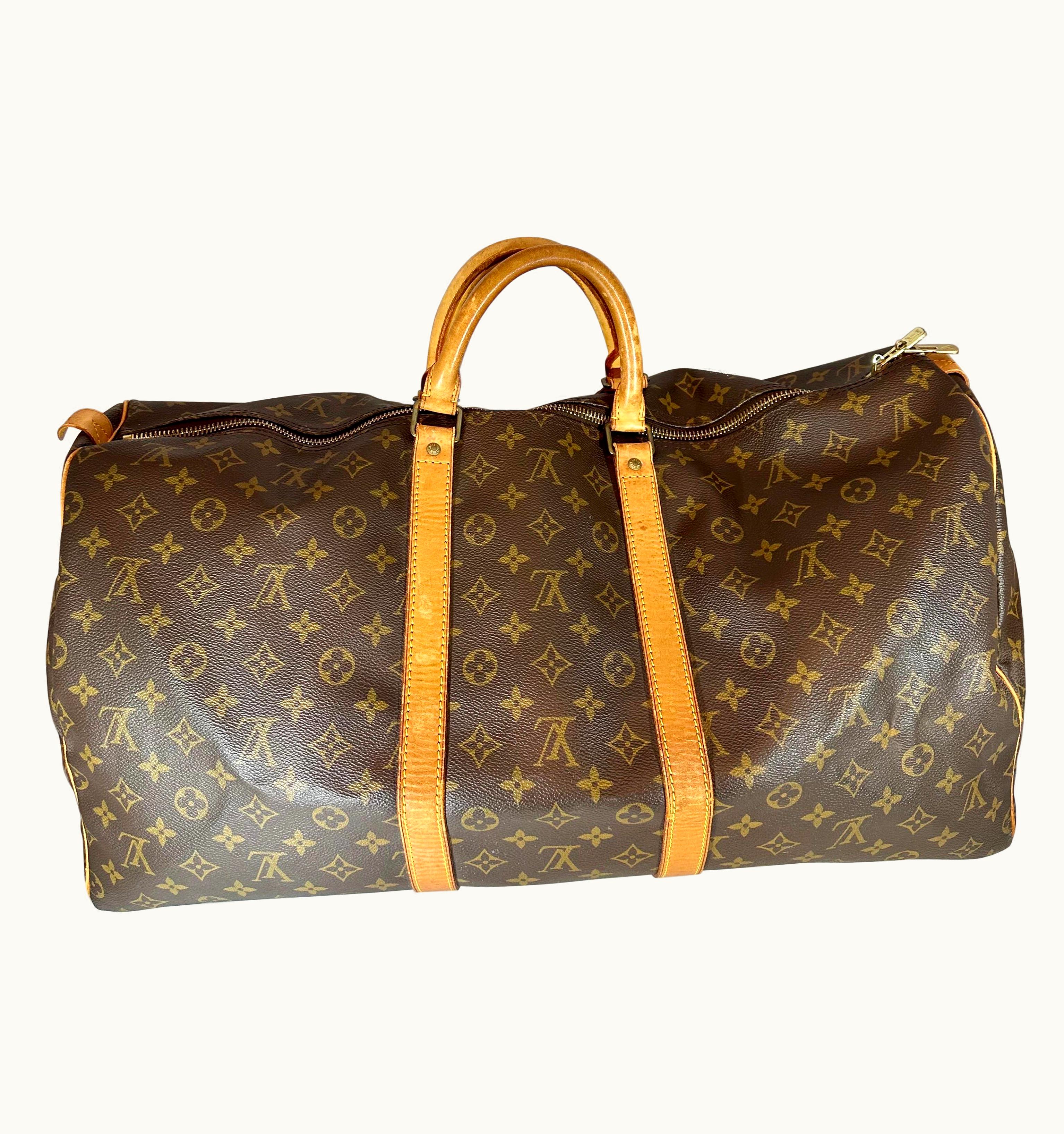 Louis Vuitton Louis Vuitton Brown Monogram Canvas Keepall Luggage Bag