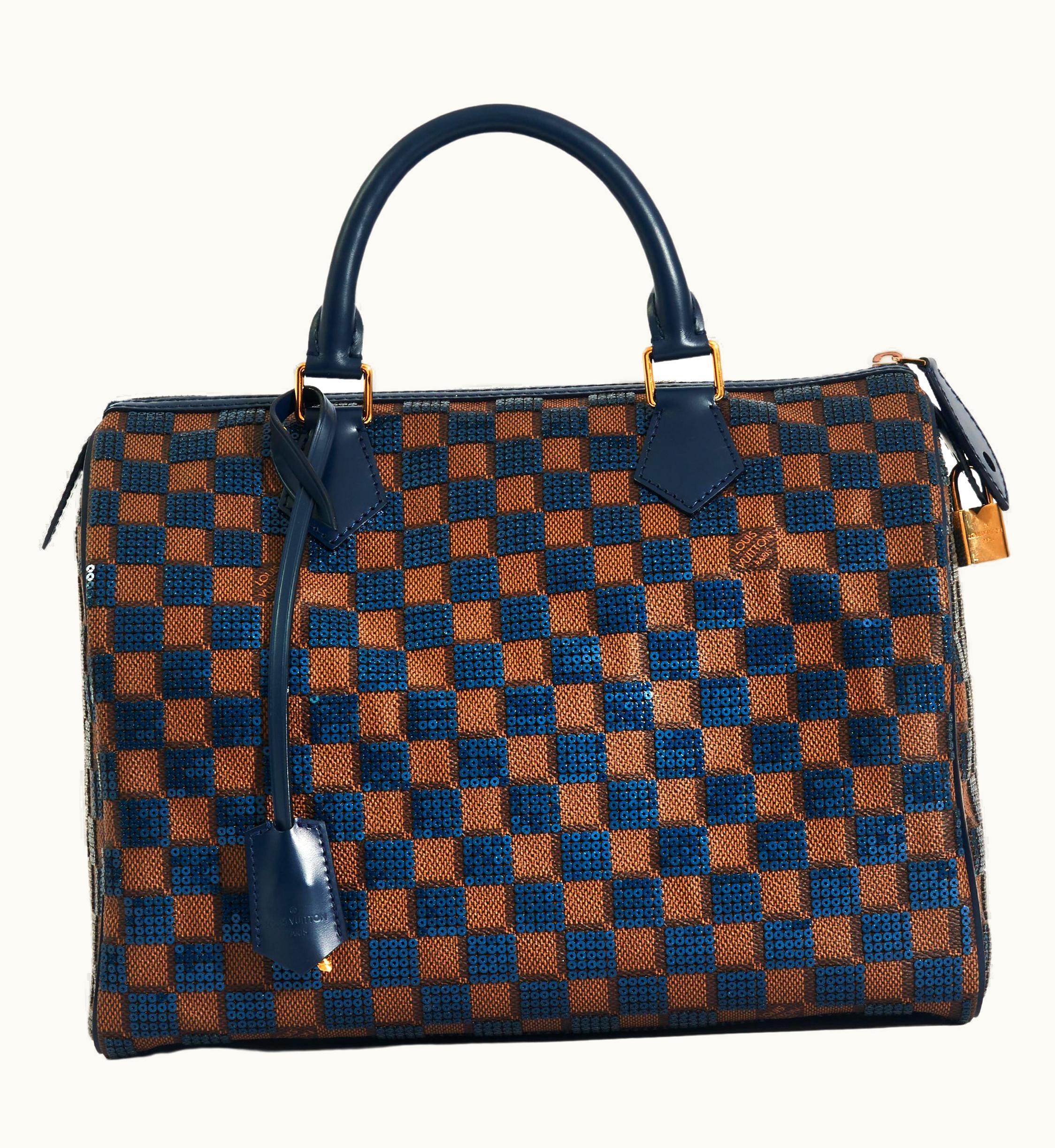 Louis Vuitton Louis Vuitton Damier Paillettes Speedy 30 With Navy Sequins