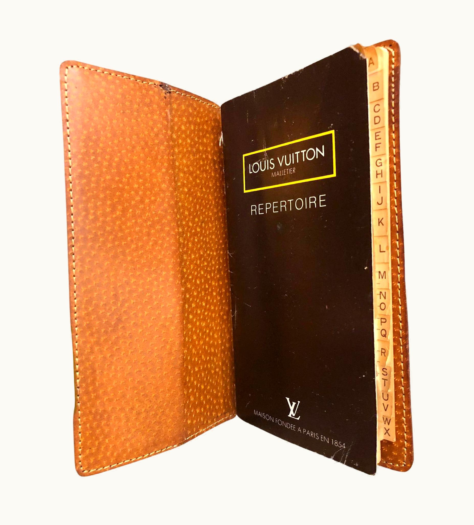 Louis Vuitton 1970s Vintage Louis Vuitton Monogram Canvas Telephone Book