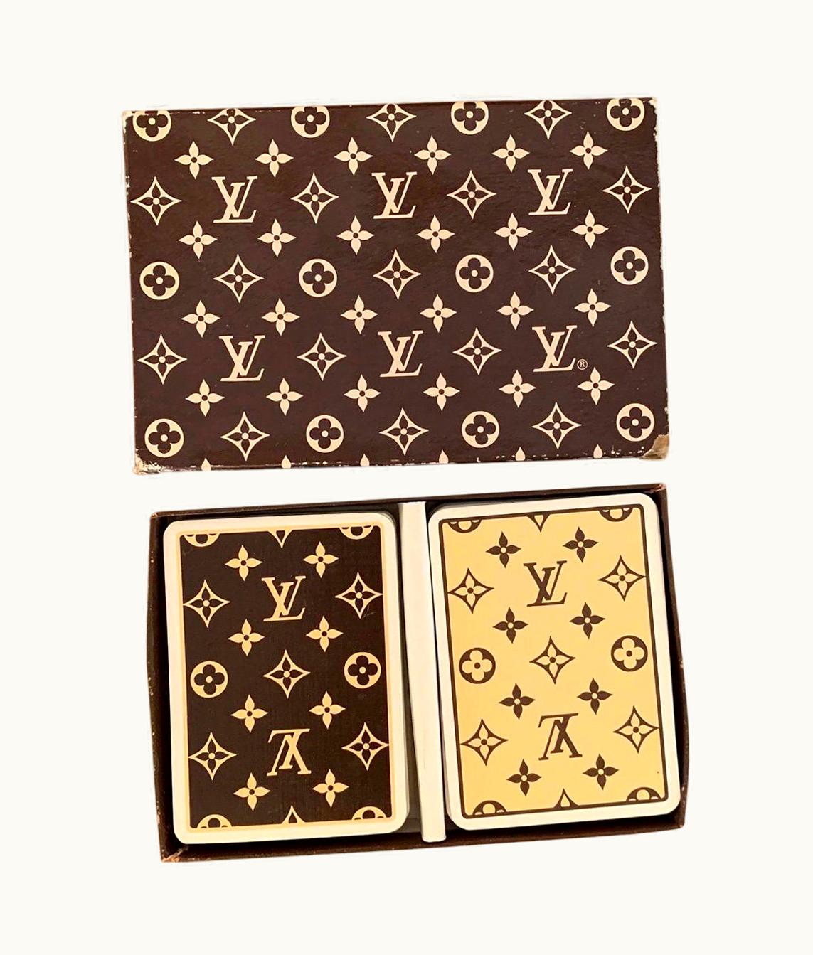 Louis Vuitton Vintage 70s Louis Vuitton Playing Cards Set Lv Monogram Poker Barware With Box