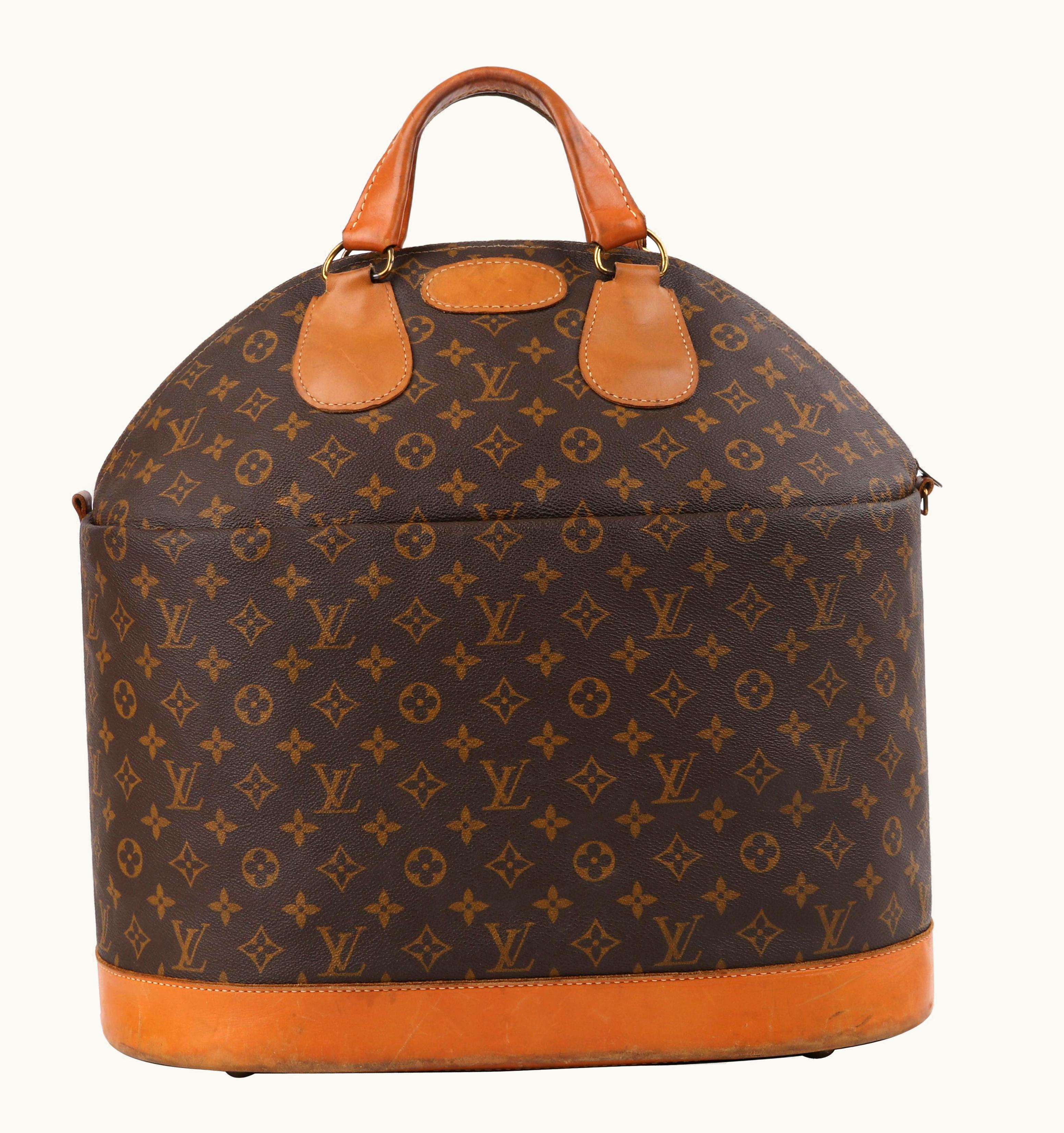 Louis Vuitton Louis Vuitton C.1970' Lv Monogram Coated Canvas Top Handle Steamer Keepall Bag