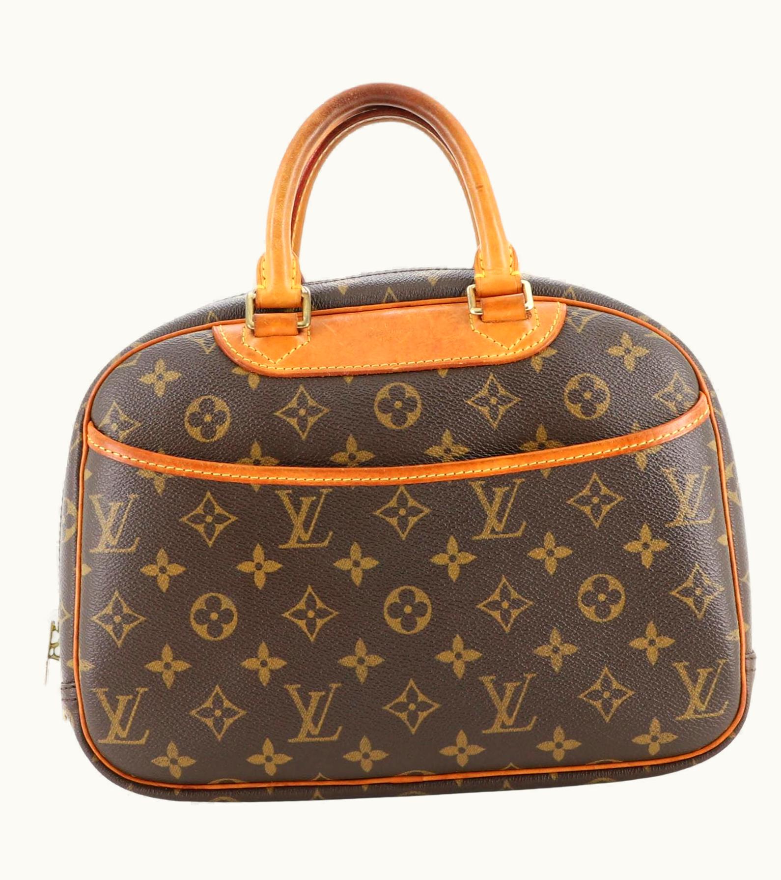 Louis Vuitton Louis Vuitton Trouville Handbag Monogram Canvas Fair Condition Brown