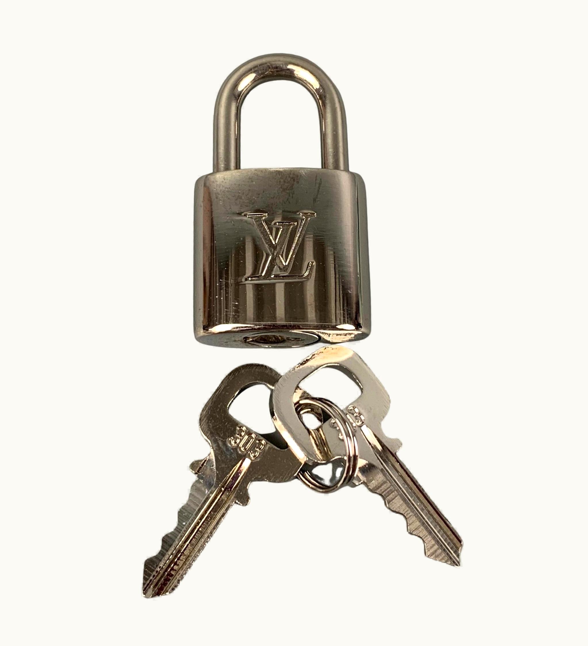 Louis Vuitton Louis Vuitton 303 Silver Metal Padlock & Key