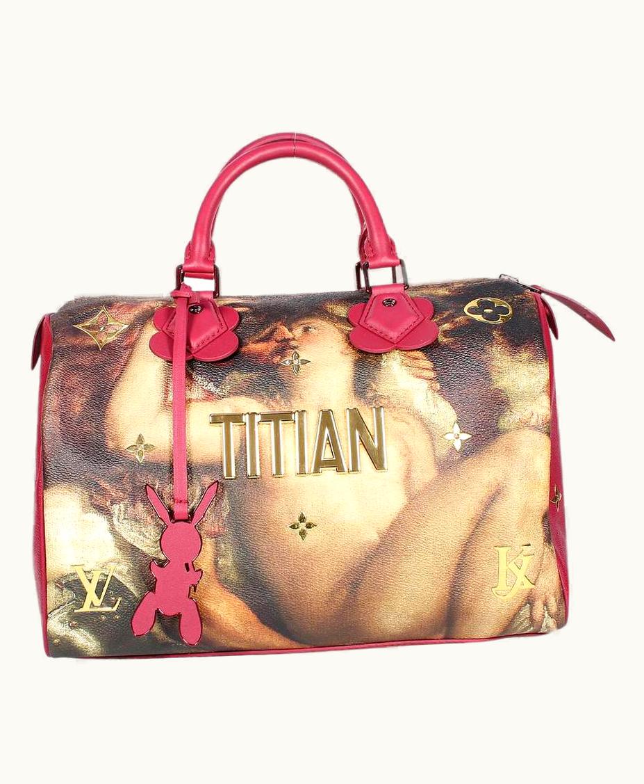 Louis Vuitton Louis Vuitton Speedy Handbag Limited Edition Jeff Koons Titian Print Canvas
