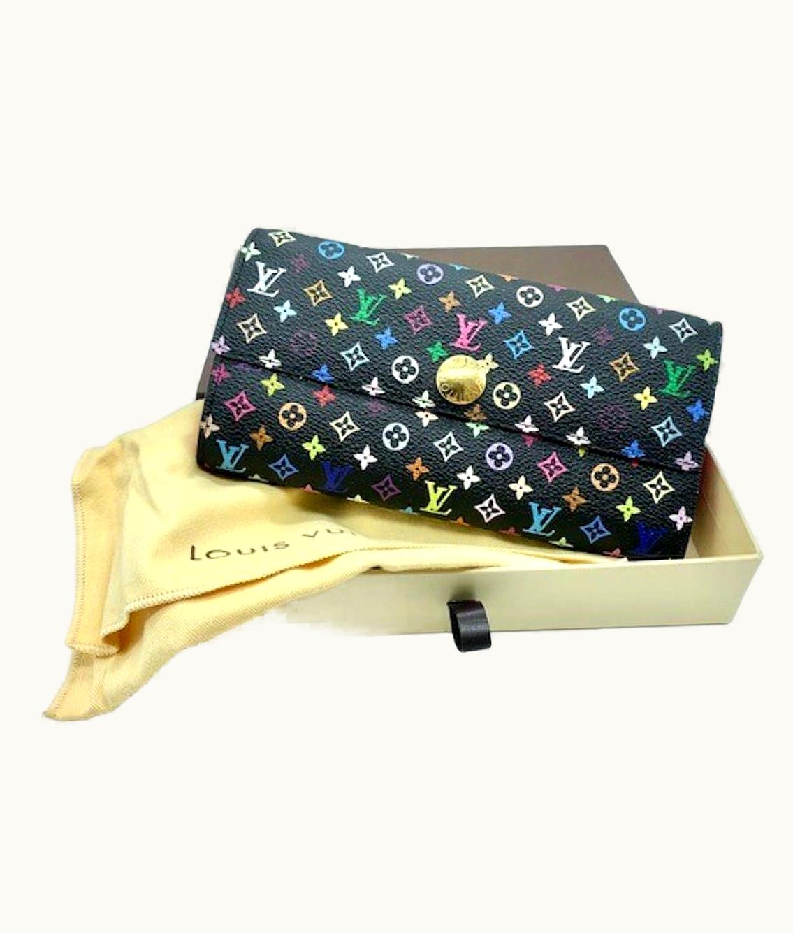 Louis Vuitton Louis Vuitton Black Monogram Multicolor Sarah Wallet