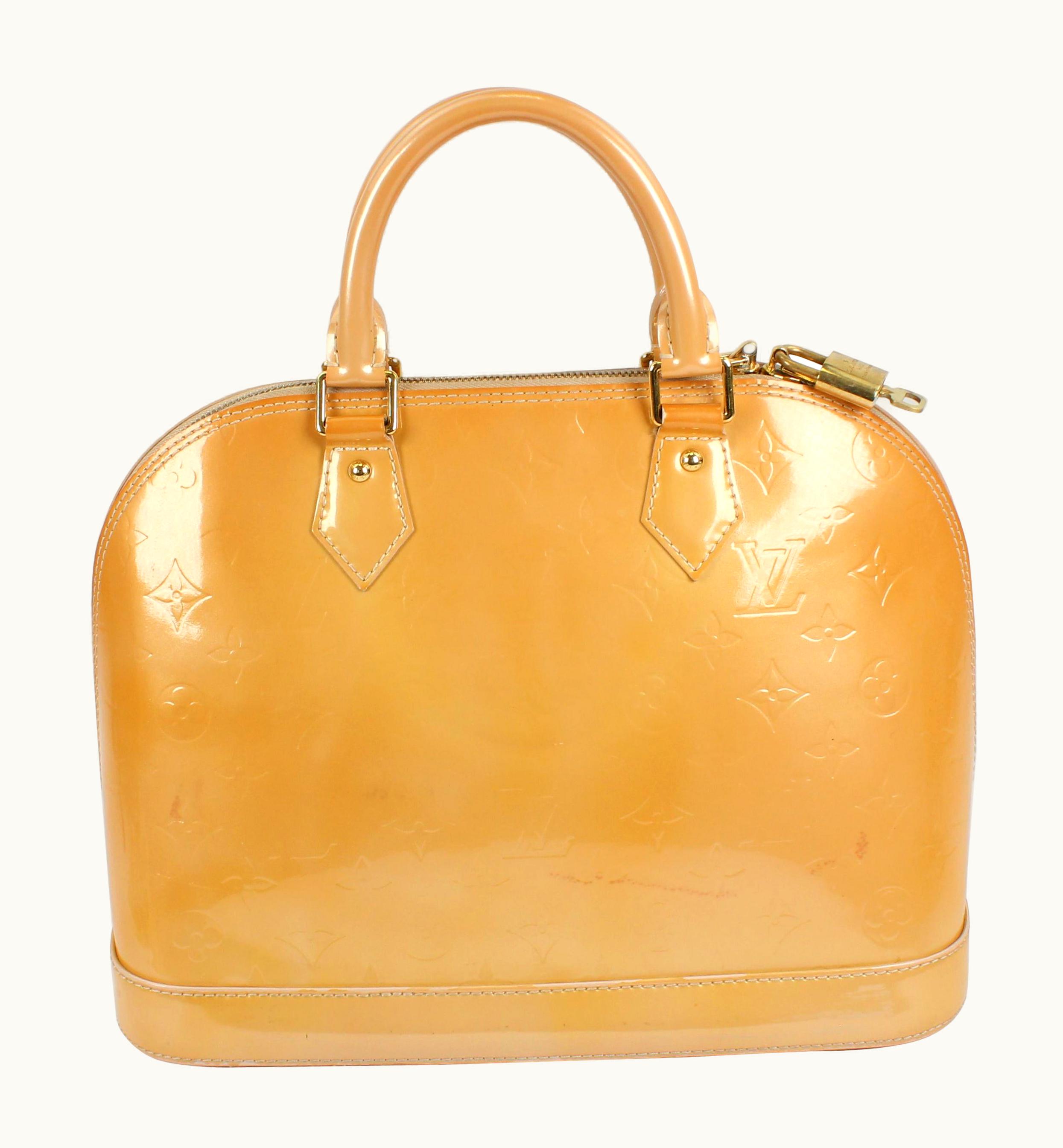 Louis Vuitton Louis Vuitton Gold Alma Handbag In Leather