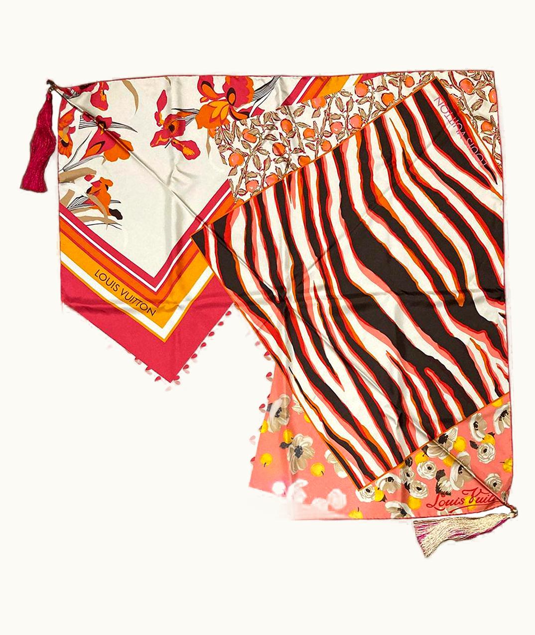 Louis Vuitton Limited Edition Louis Vuitton Tassel Silk Scarf