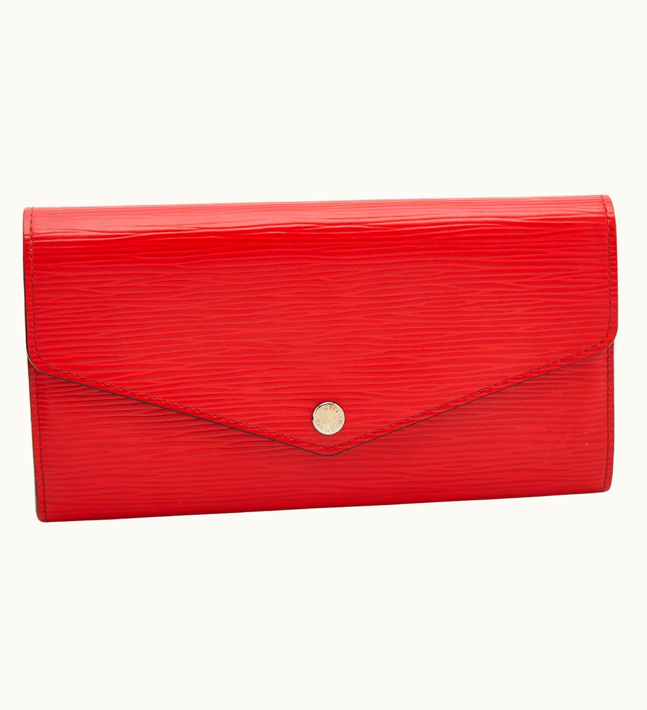 Louis Vuitton Louis Vuitton Coquelicot Epi Leather Sarah Wallet
