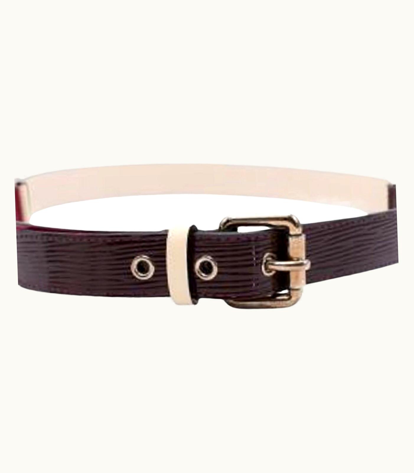 Louis Vuitton Louis Vuitton Tricolour Textured Leather Belt
